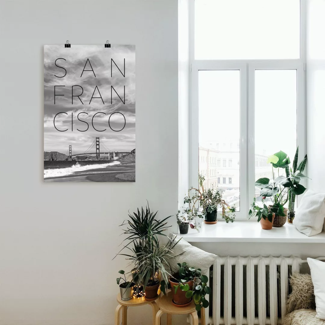 Artland Poster "Golden Gate Bridge & Baker Beach", San Francisco, (1 St.) günstig online kaufen