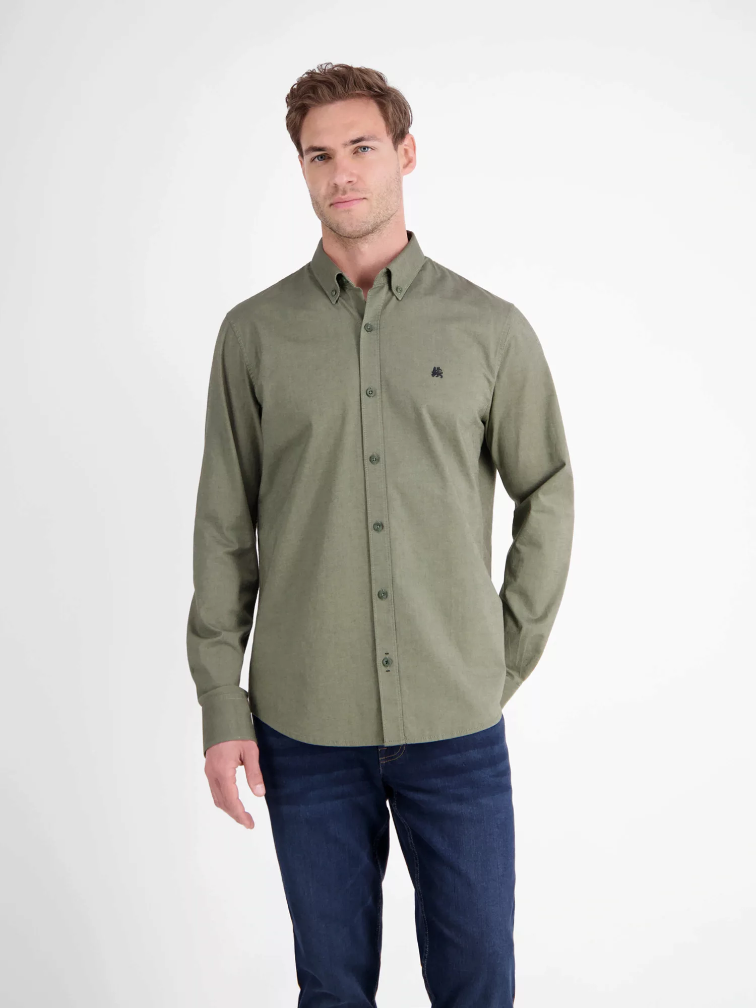 LERROS Langarmhemd "LERROS Oxfordhemd mit Stretchanteil" günstig online kaufen