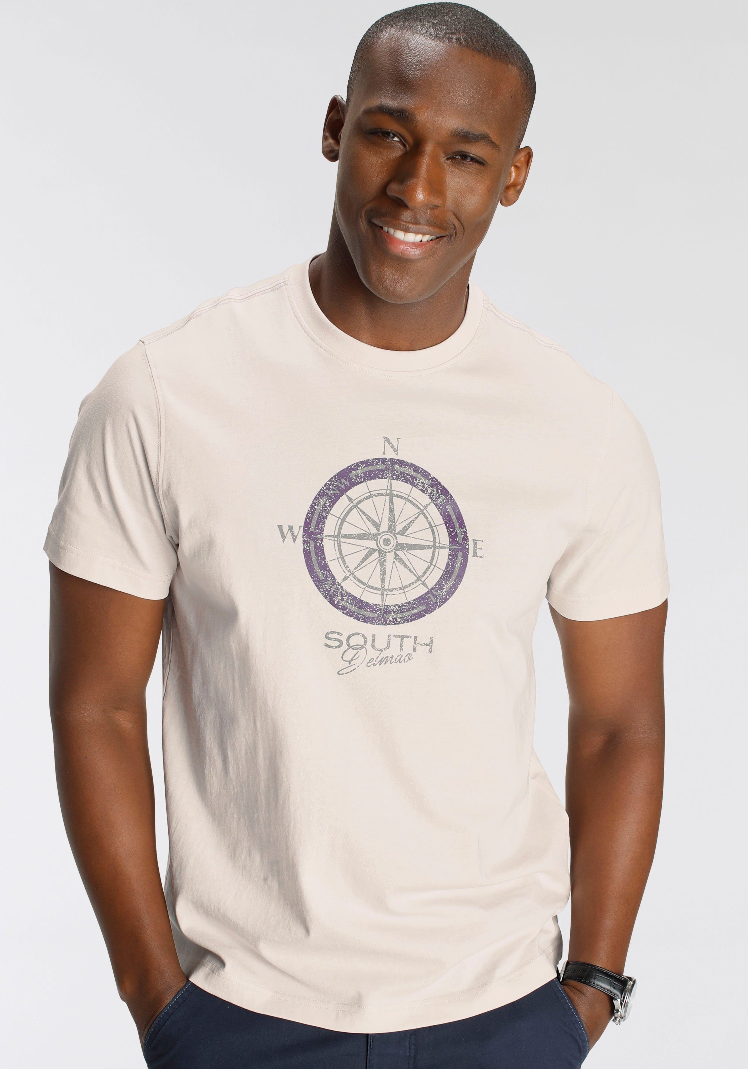 DELMAO T-Shirt Kurzarm, bedruckt, Rundhals, aus günstig online kaufen