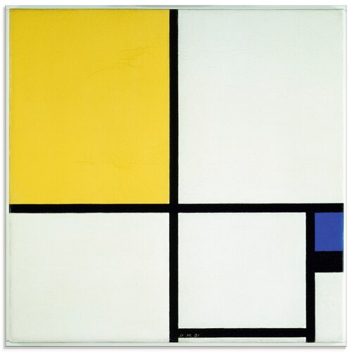 Artland Glasbild "Komposition mit Blau und Gelb. 1931.", Muster, (1 St.), i günstig online kaufen
