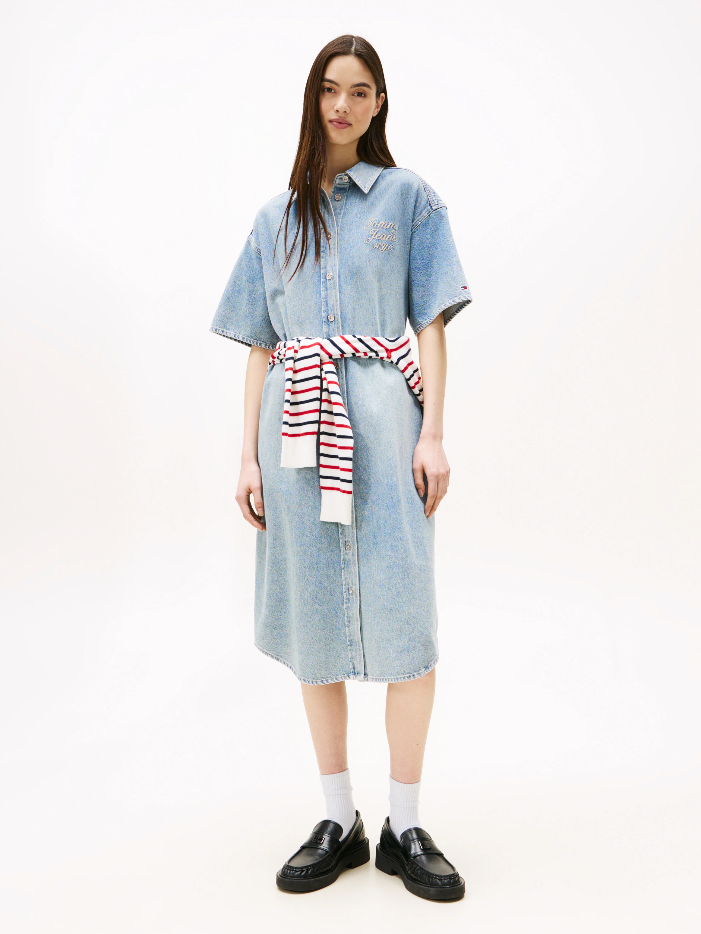 Tommy Jeans Jeanskleid "TJW DENIM SHIRTDRESS SS" günstig online kaufen