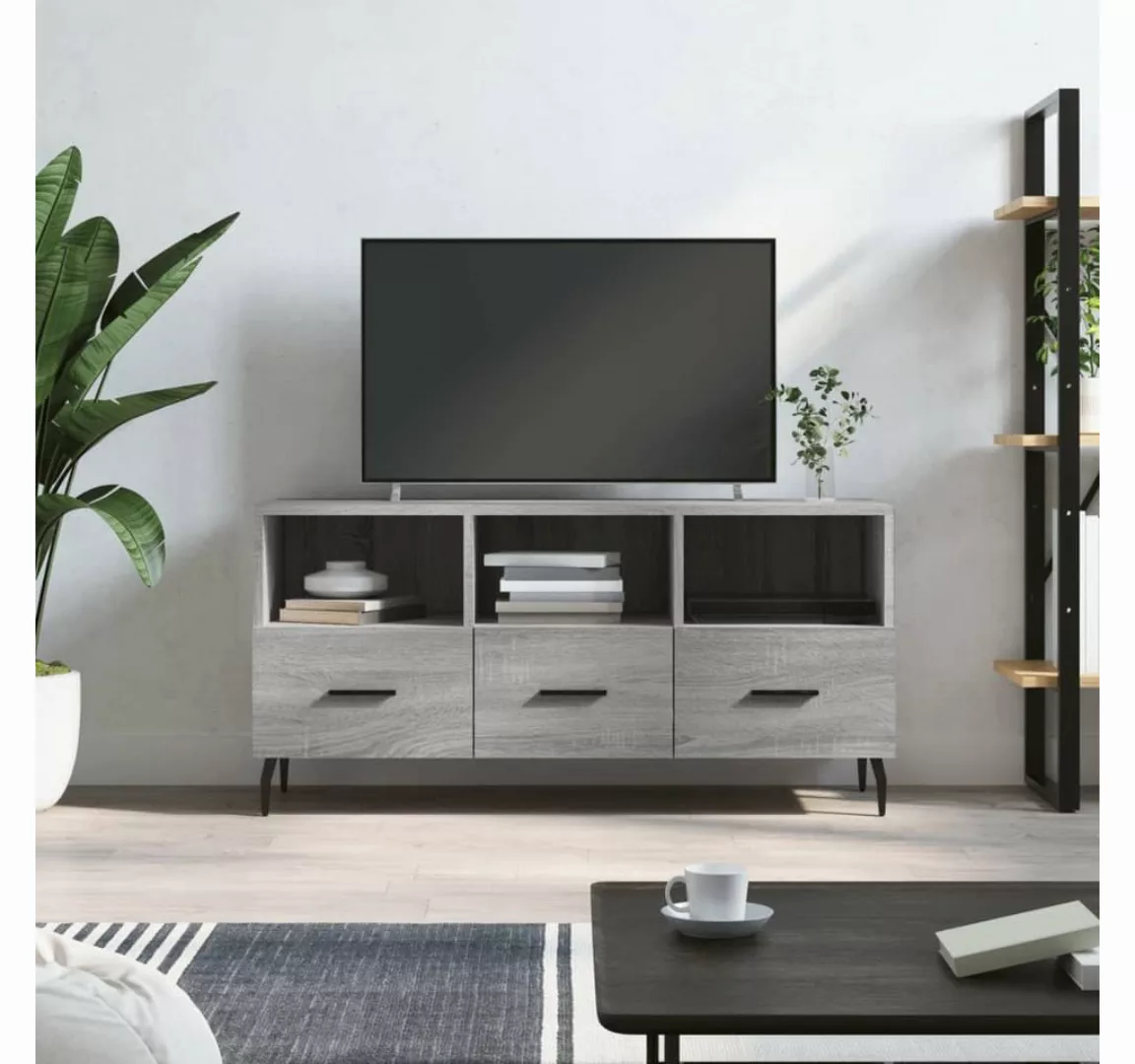 furnicato TV-Schrank Grau Sonoma 102x36x50 cm Holzwerkstoff günstig online kaufen