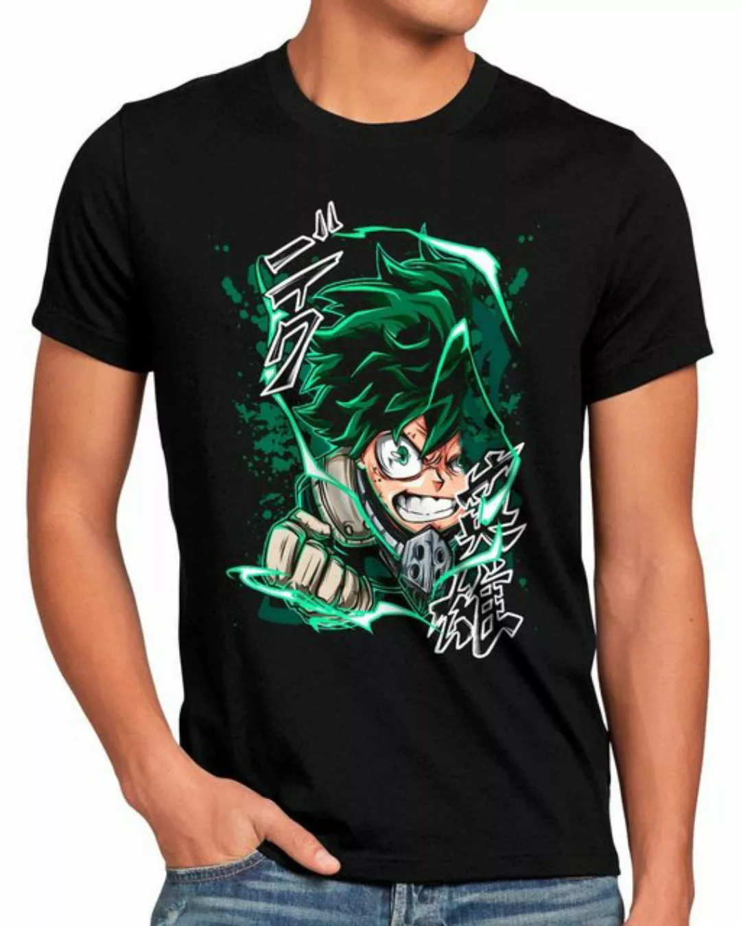 style3 Print-Shirt Herren T-Shirt Detroit Smash anime manga my hero academi günstig online kaufen