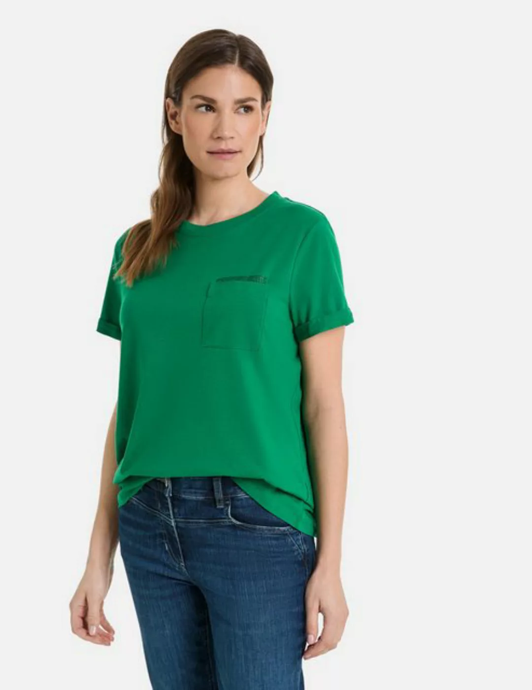 GERRY WEBER Kurzarmshirt T-Shirt mit Ziersteinchen günstig online kaufen