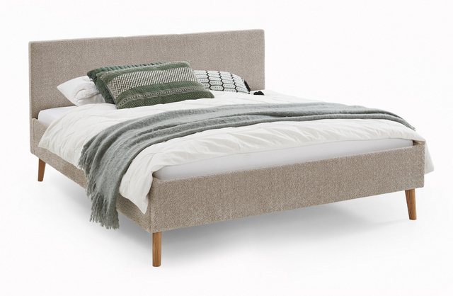 meise.möbel Polsterbett Leros (mit Boucle-Stoff in Taupe, Liegefläche 140x2 günstig online kaufen