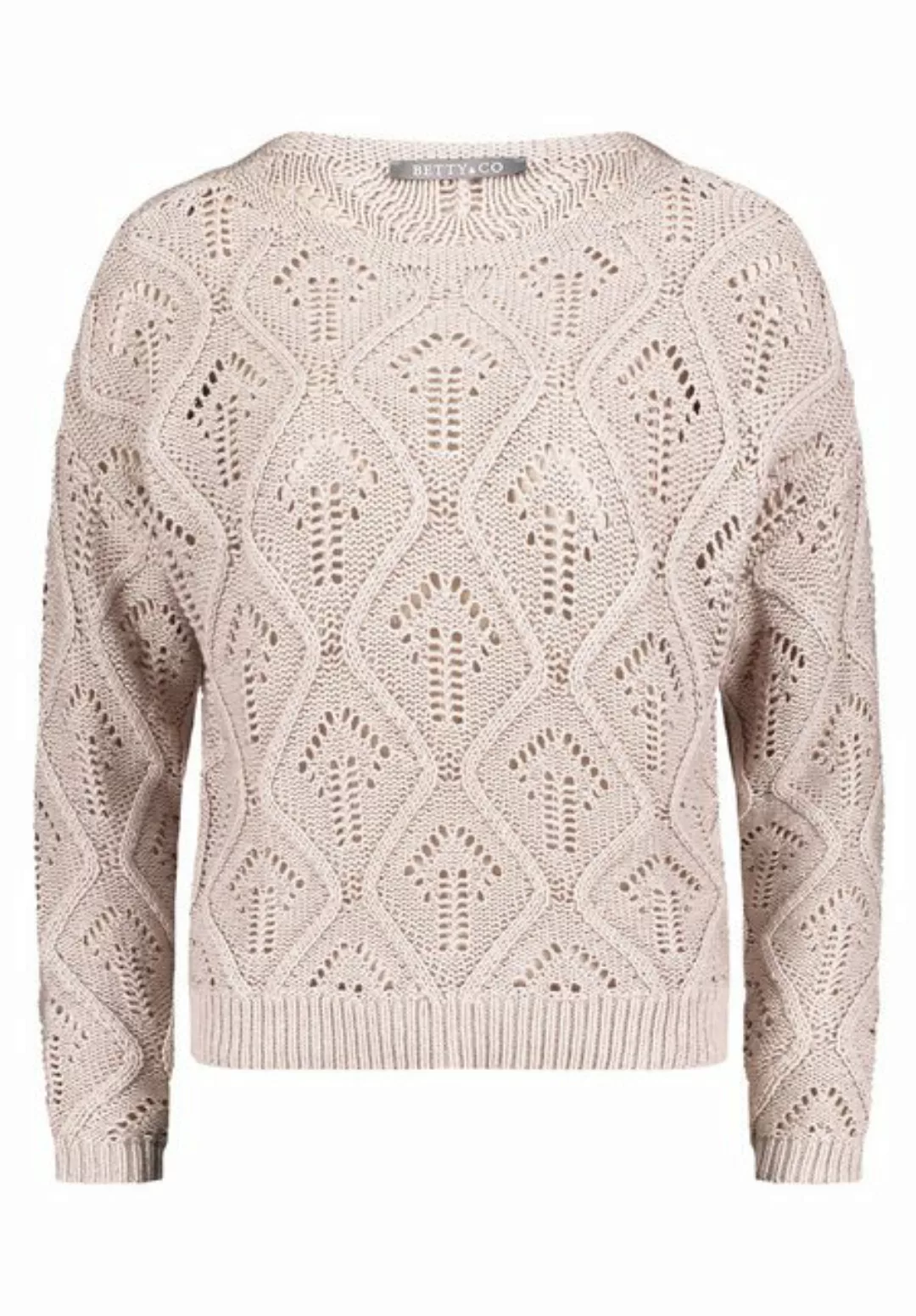 Betty&Co Strickpullover Betty & Co Lochstrick-Pullover mit Strickdetails (1 günstig online kaufen