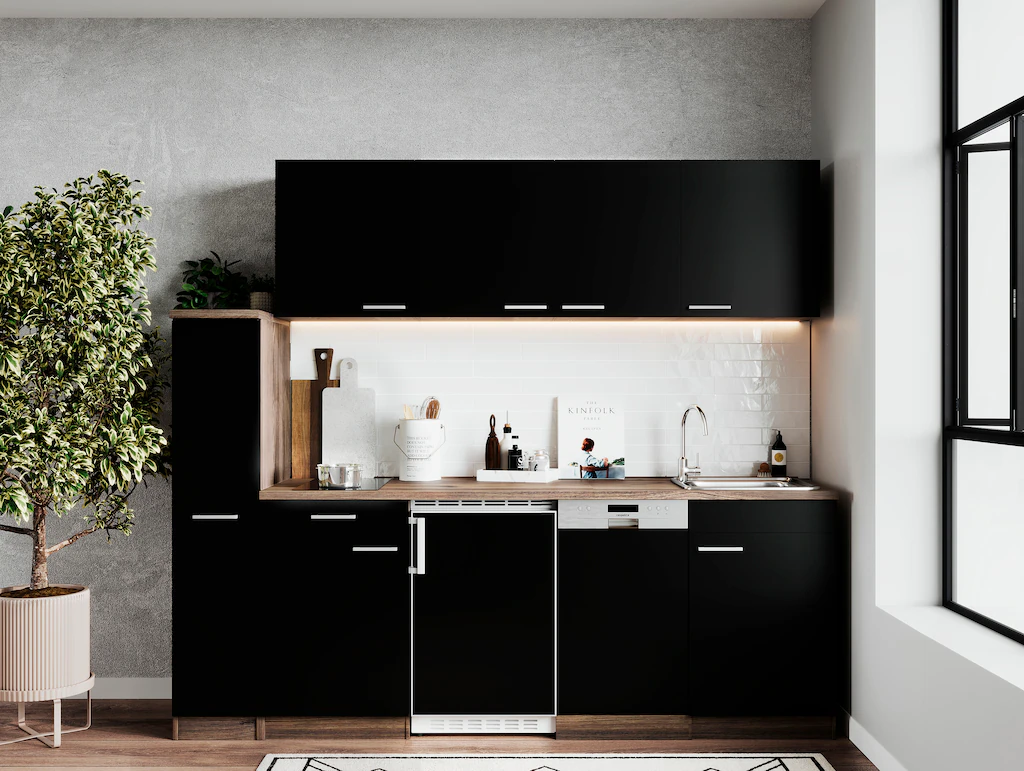 RESPEKTA Küche "Oliver", Breite 225 cm, wechselseitig aufbaubar günstig online kaufen
