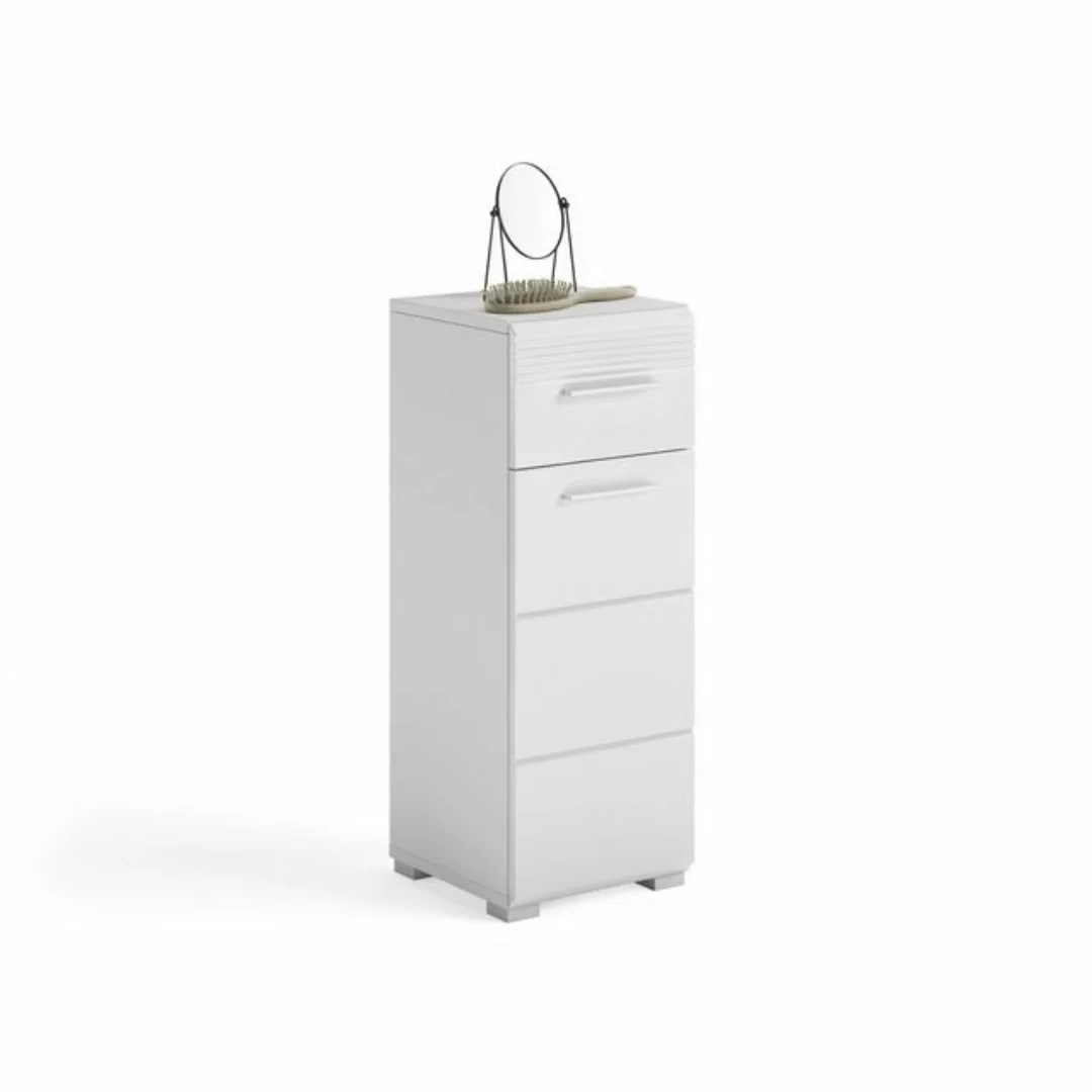 freiraum Hochschrank Linus in Weiß Hochglanz - 30x80x31cm (BxHxT) günstig online kaufen