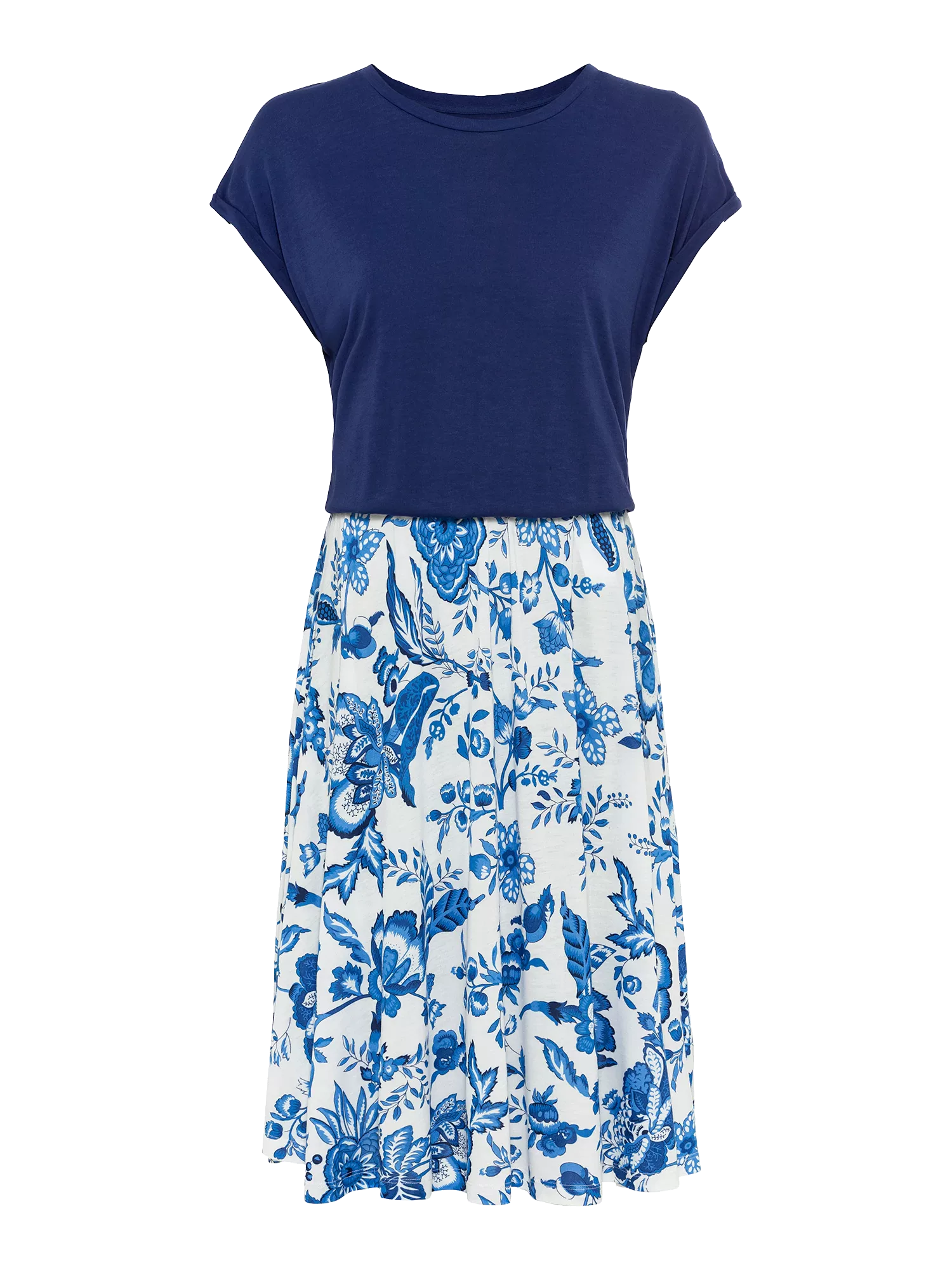 LASCANA Sommerkleid, mit bedrucktem Rock, T-Shirtkleid, Strandkleid günstig online kaufen
