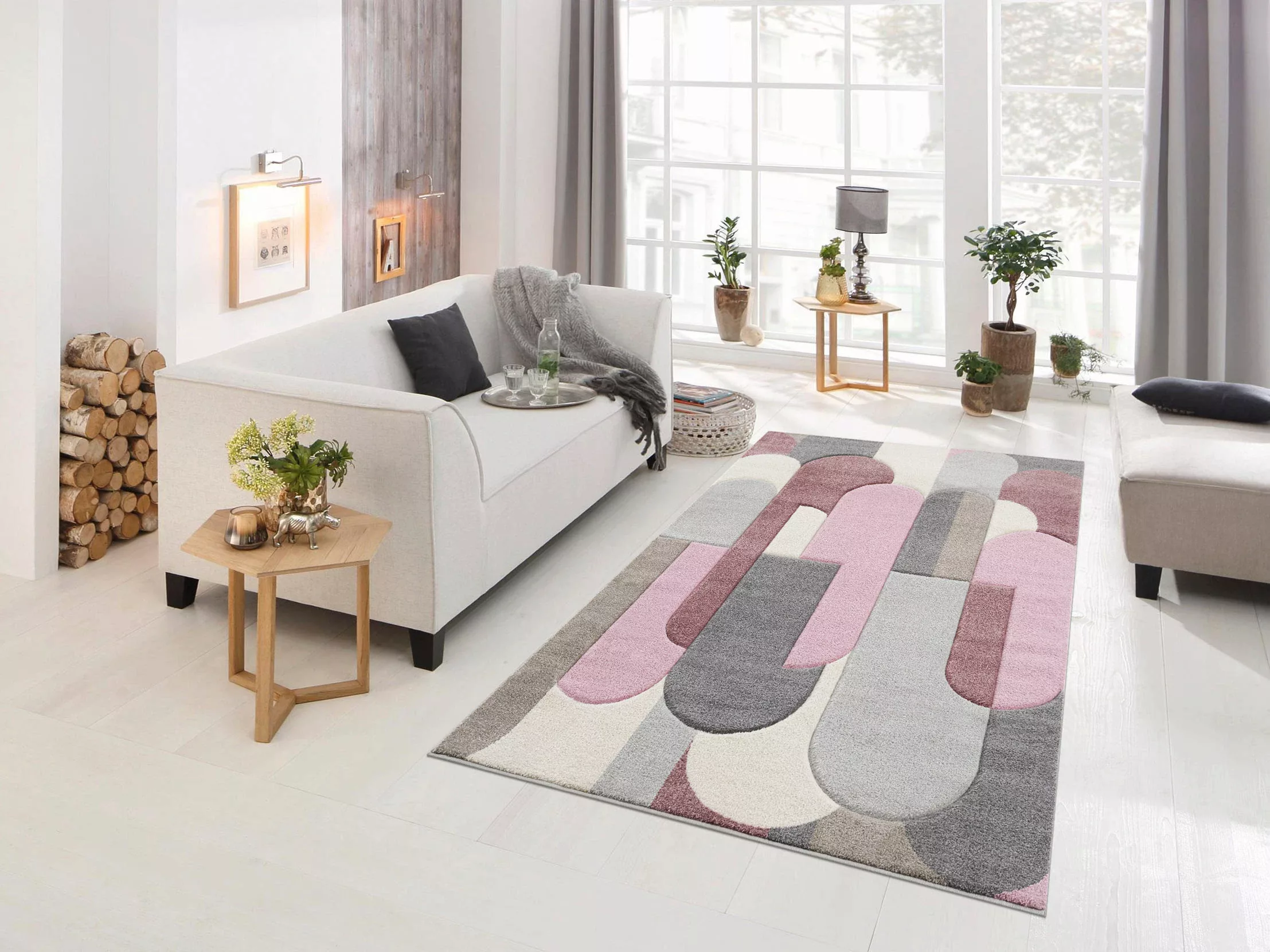 my home Teppich »Pautz«, rechteckig, handgearbeiteter Konturenschnitt, Hoch günstig online kaufen