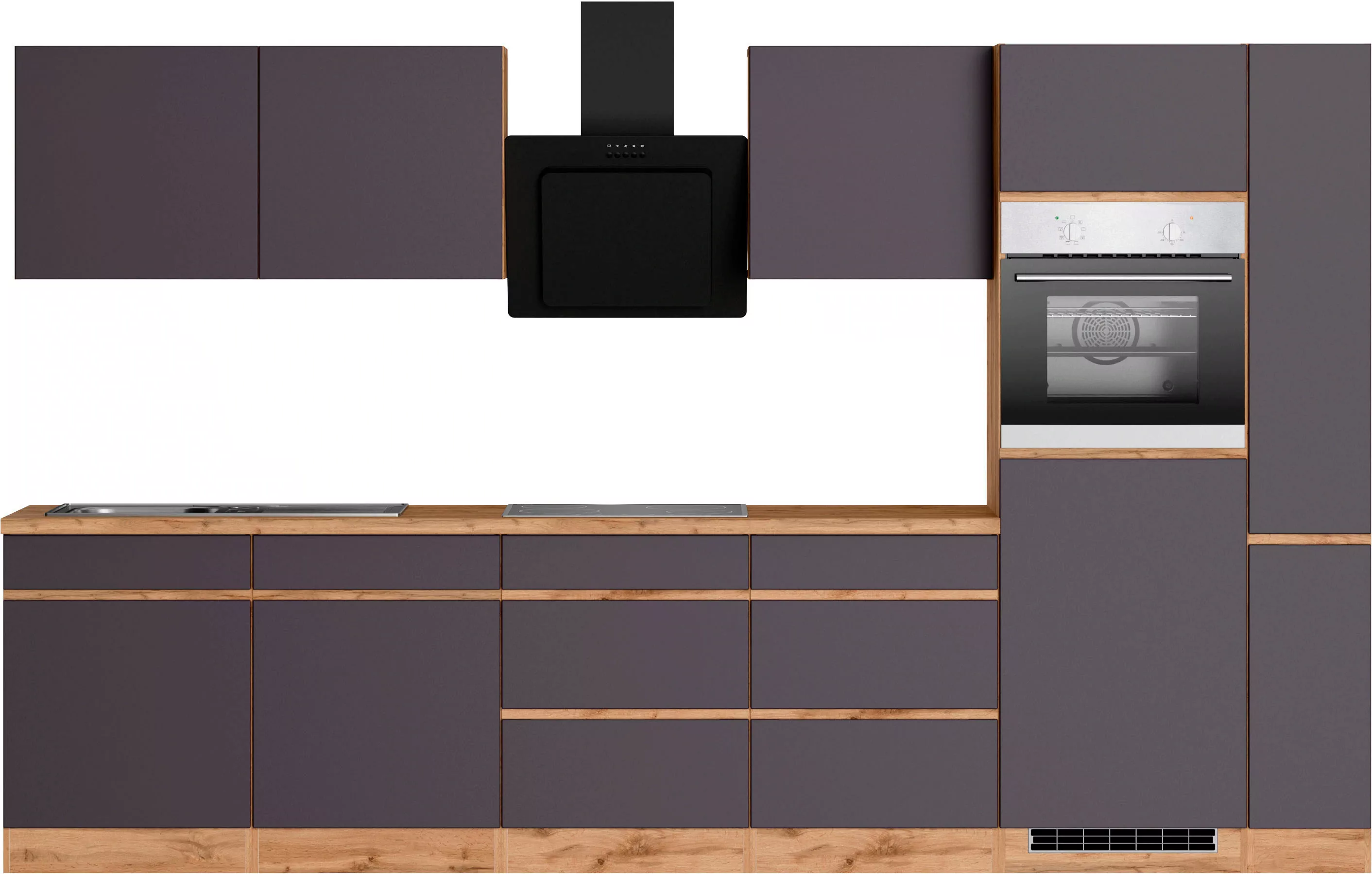 KOCHSTATION Küchenzeile "KS-Riesa", Stellbreite 330 cm, wahlweise mit Induk günstig online kaufen