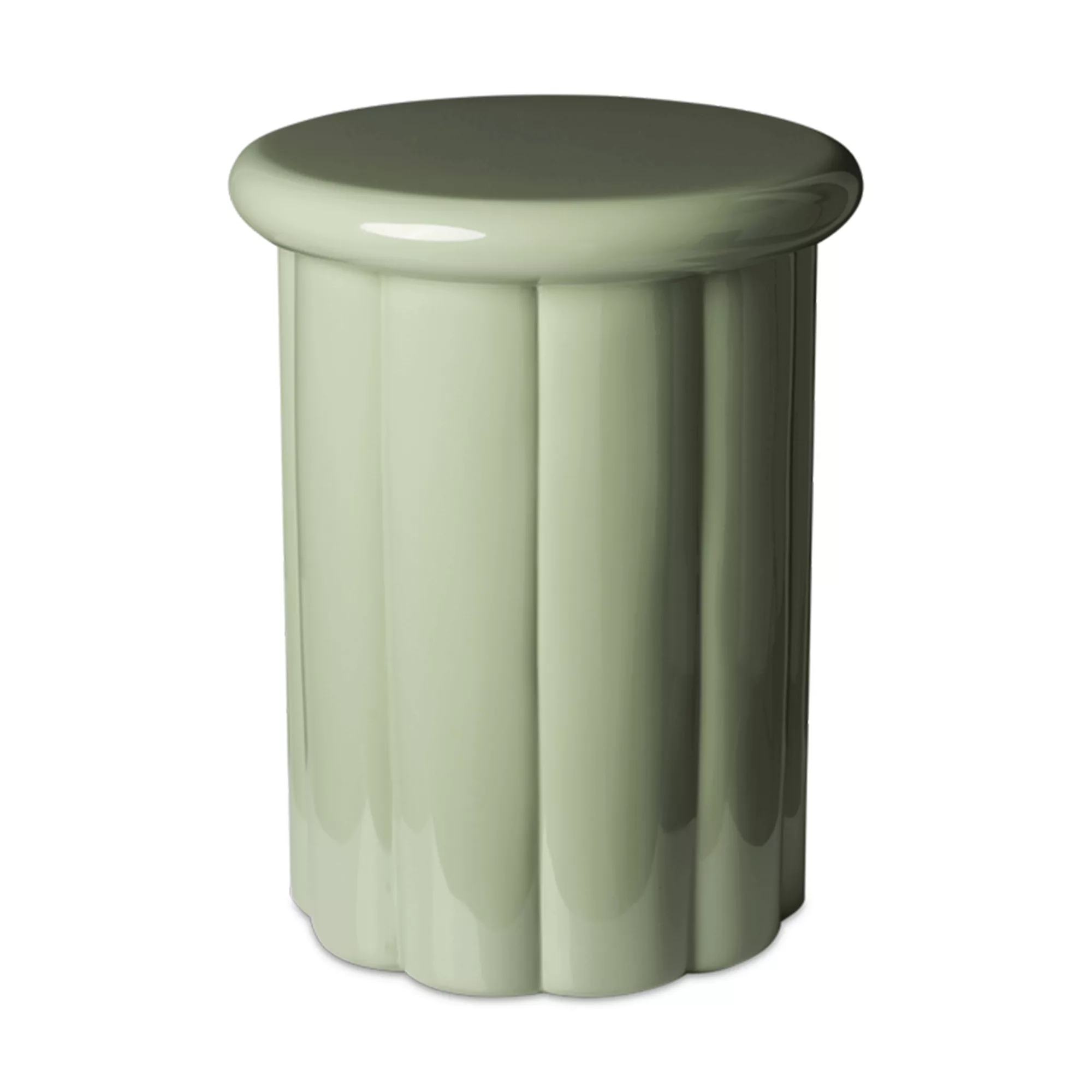pols potten - Roman Hocker - olive/lackiert/H x Ø 46,5x35,5xm günstig online kaufen