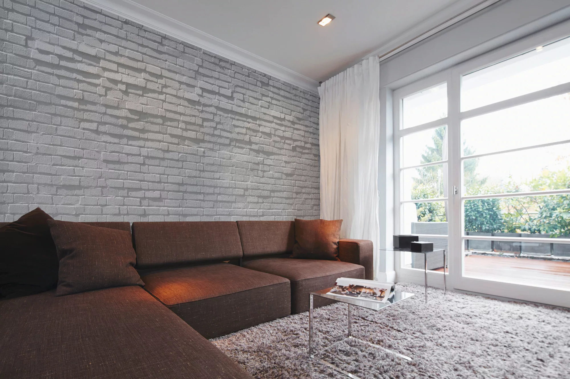 Architects Paper Fototapete »Brick White«, Vlies, Wand, Schräge günstig online kaufen