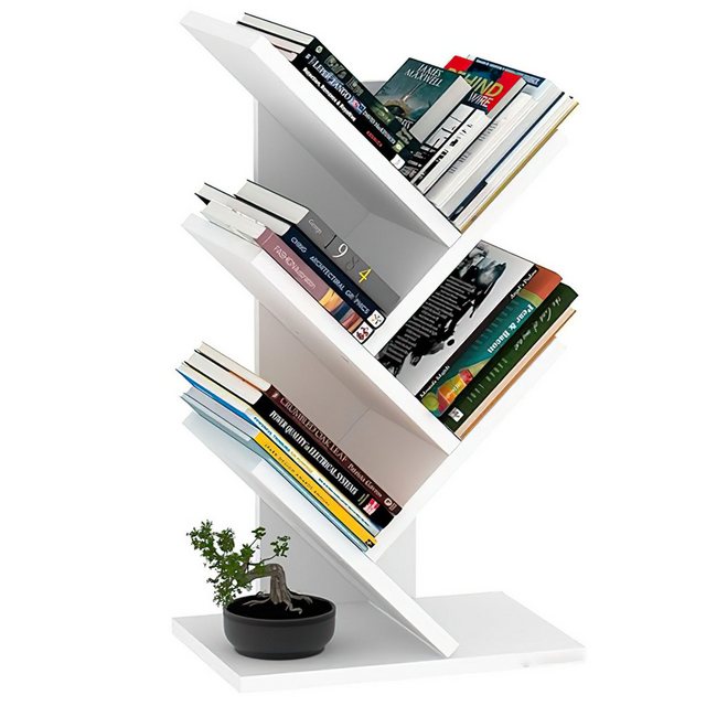 SURFOU Bücherregal Standregal mit 5 Ebenen Tree Desktop Bookshelf, für Wohn günstig online kaufen