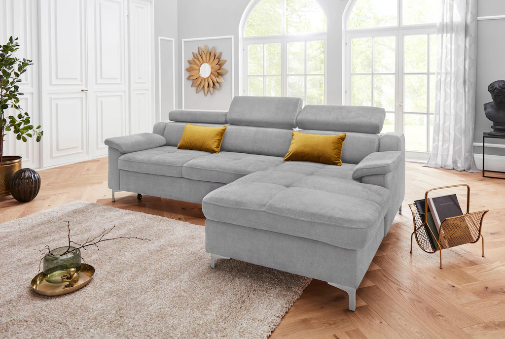 exxpo - sofa fashion Ecksofa »Vinci, L-Form«, wahlweise mit Bettfunktion günstig online kaufen