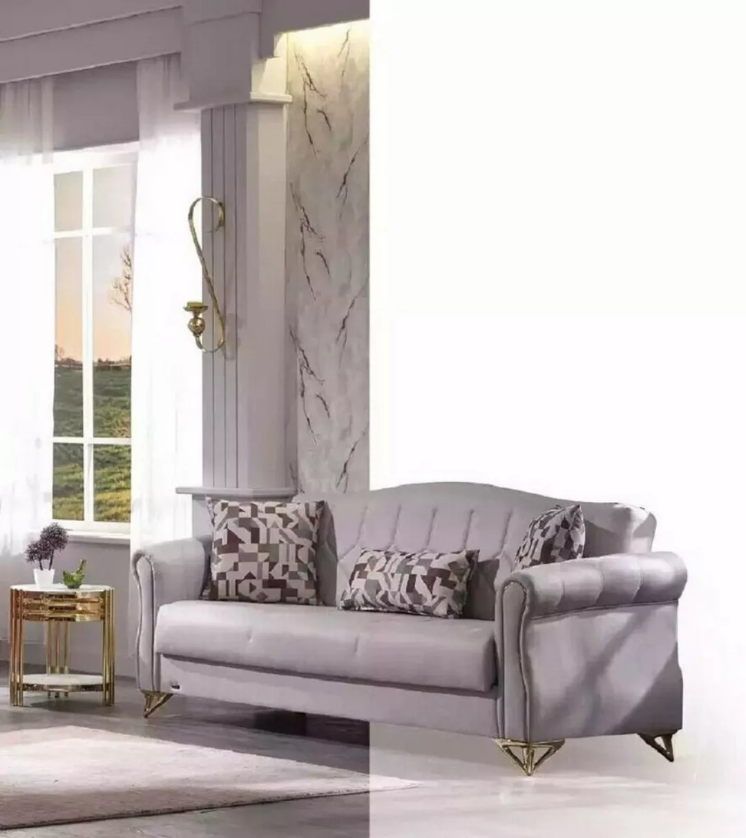 JVmoebel 3-Sitzer Grau Sofa 3-Sitzer Couch Sitzmöbel Wohnzimmer Sofas, 1 Te günstig online kaufen