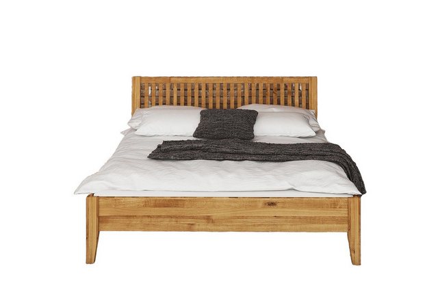 Natur24 Bett Bett Sydo 1 Sonderlänge 180x210 Wildeiche Holzkopfteil und Hol günstig online kaufen