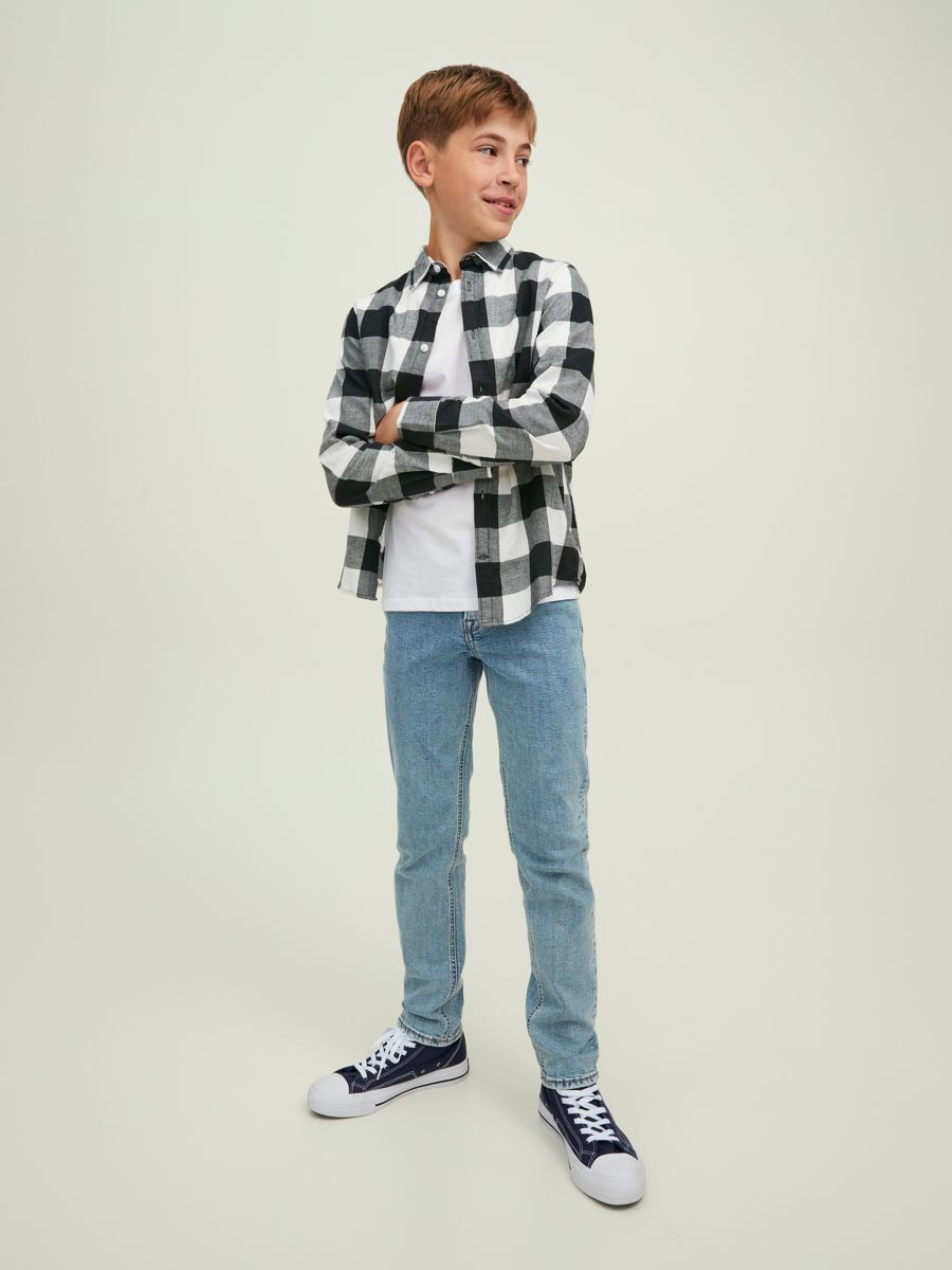 Jack & Jones Junior Langarmhemd JJEGINGHAM TWILL SHIRT L/S NOOS JNR günstig online kaufen