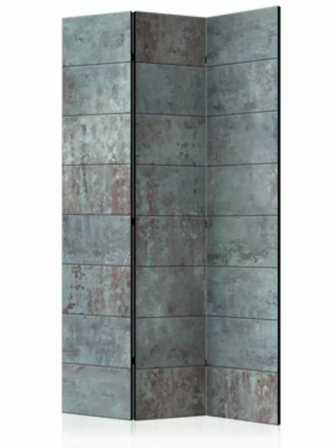 artgeist Paravent Turquoise Concrete [Room Dividers] grau/türkis Gr. 135 x günstig online kaufen