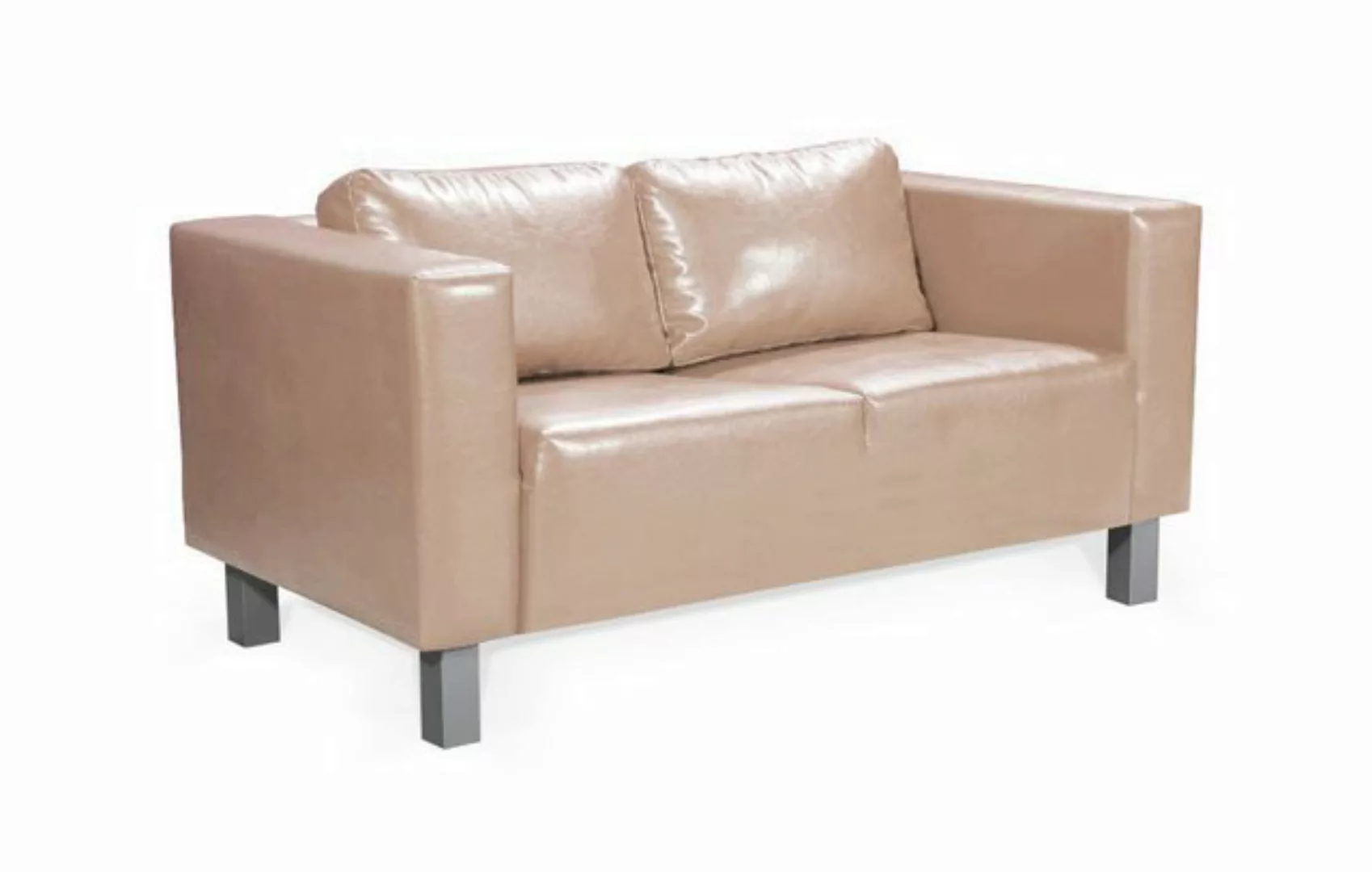 Fun Möbel 2-Sitzer Sofa Designersofa MAILAND 2-Sitzer in Kunstleder, inkl. günstig online kaufen