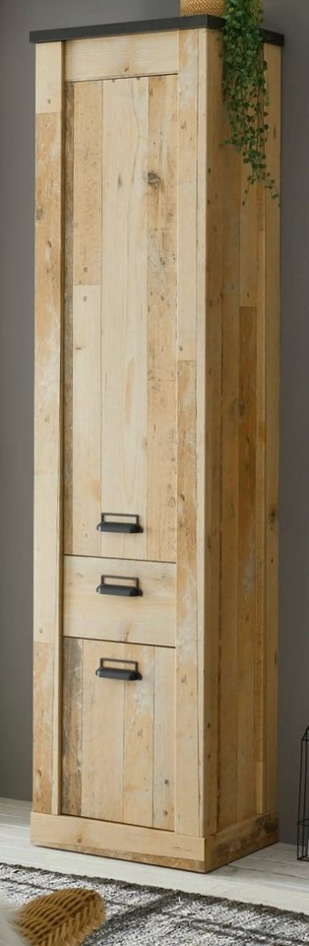 Furn.Design Schuhschrank Stove (Hochschrank in Used Wood Vintage, 51 x 201 günstig online kaufen