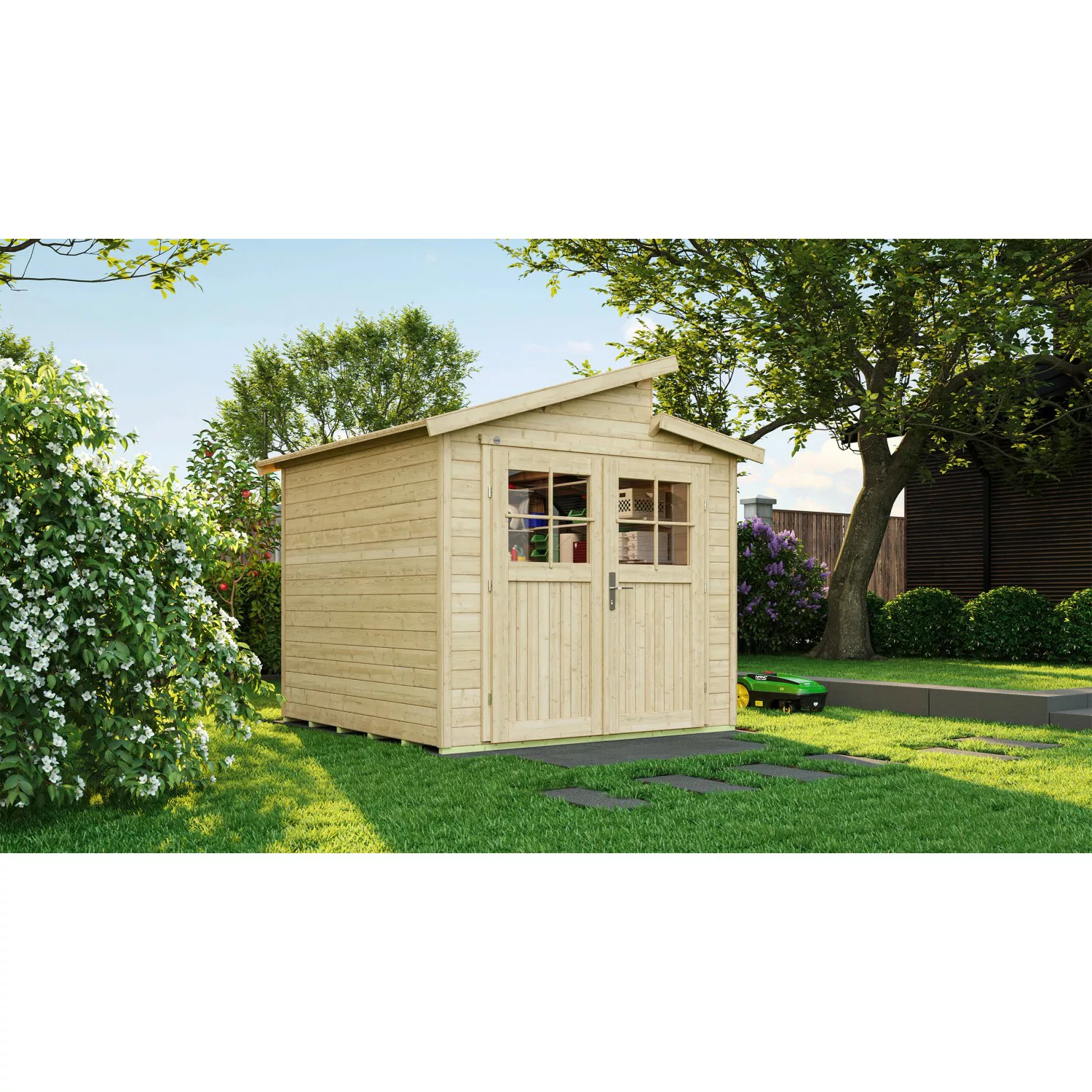 Weka Holz-Gartenhaus/Gerätehaus 226 Gr. 2 Natur 5,6 m² günstig online kaufen