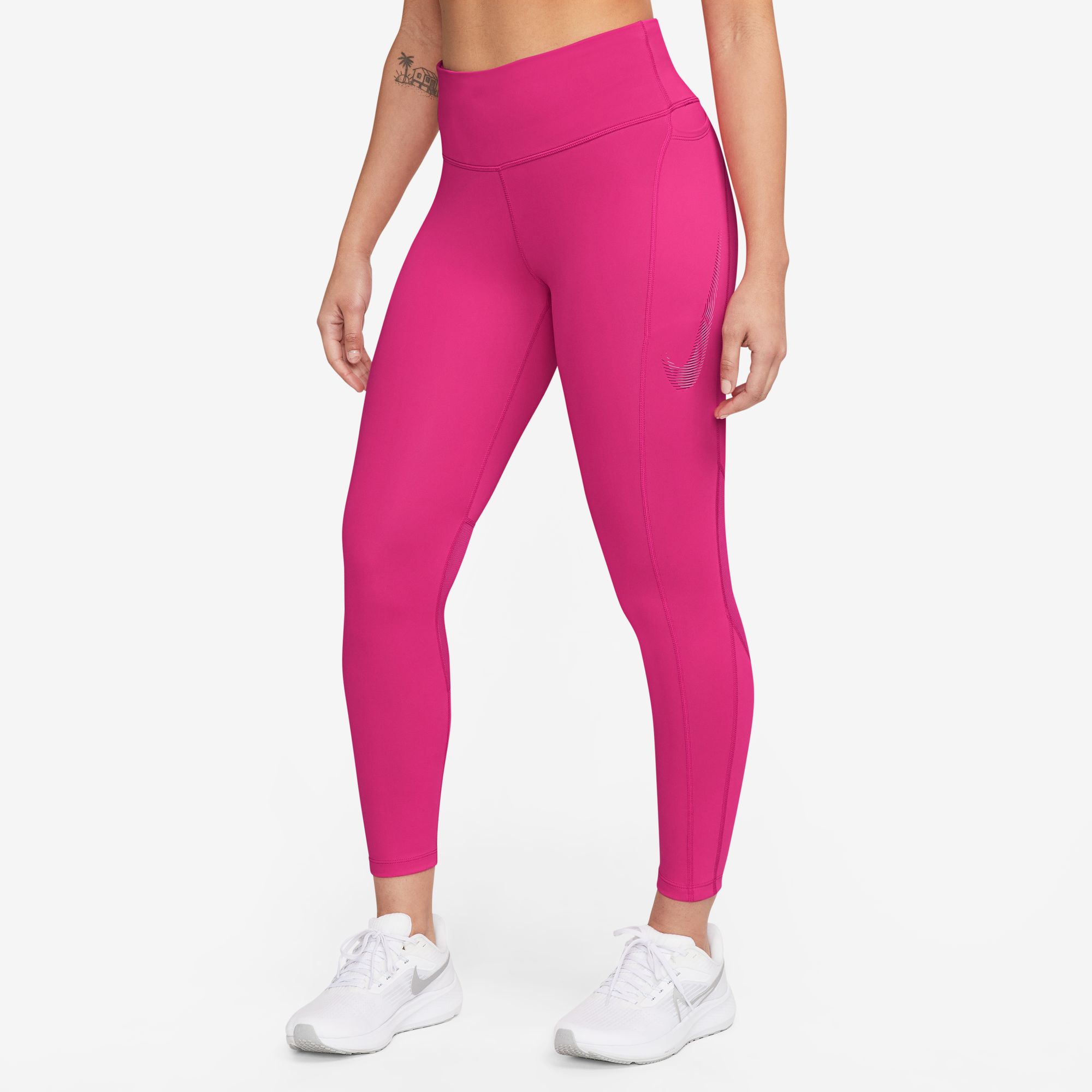 Nike Laufhose "FAST SWOOSH WOMENS MID-RISE / LEGGINGS" günstig online kaufen