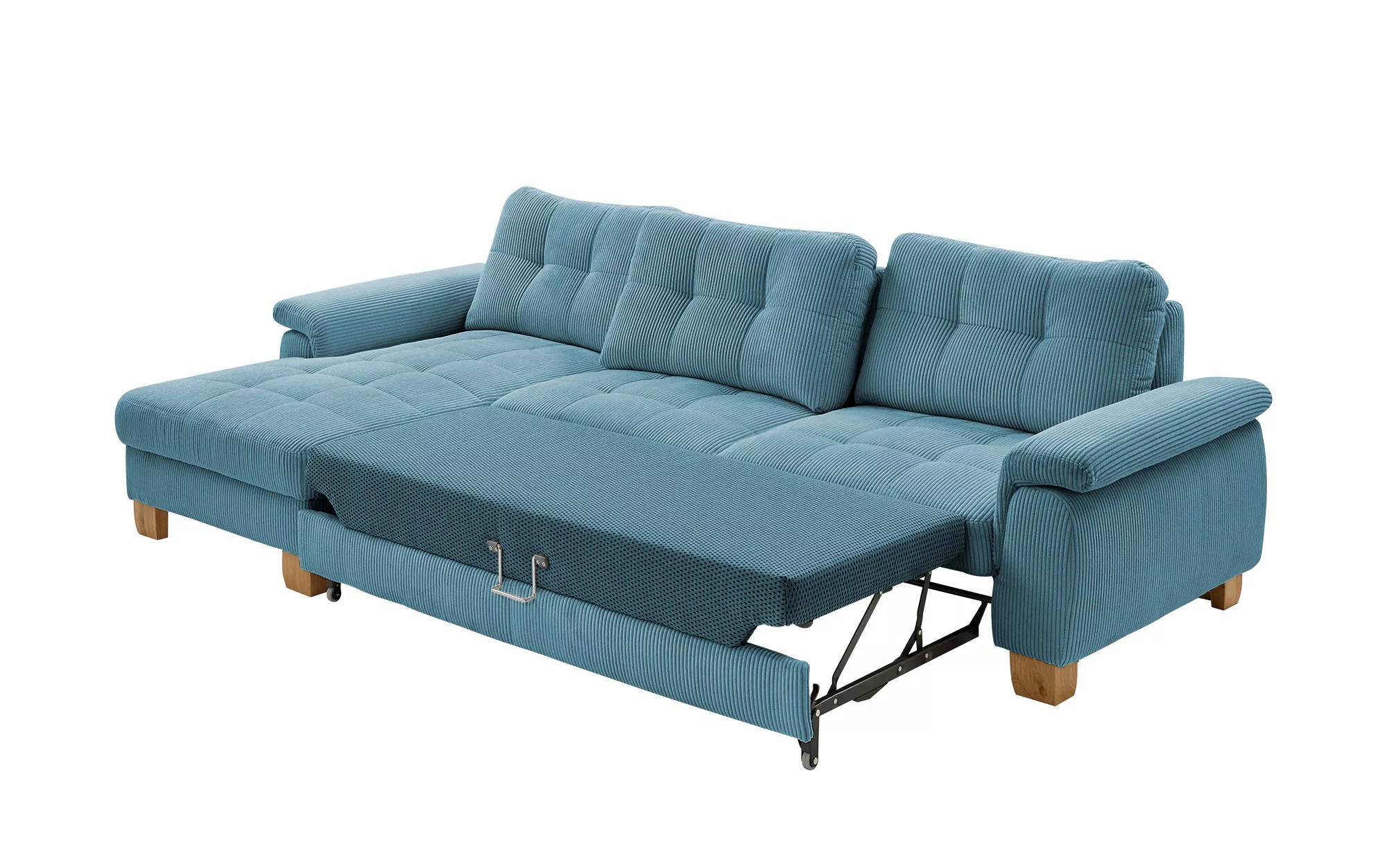 meinSofa Ecksofa  aus Cord Suna ¦ blau ¦ Maße (cm): B: 316 H: 86 T: 177 Pol günstig online kaufen