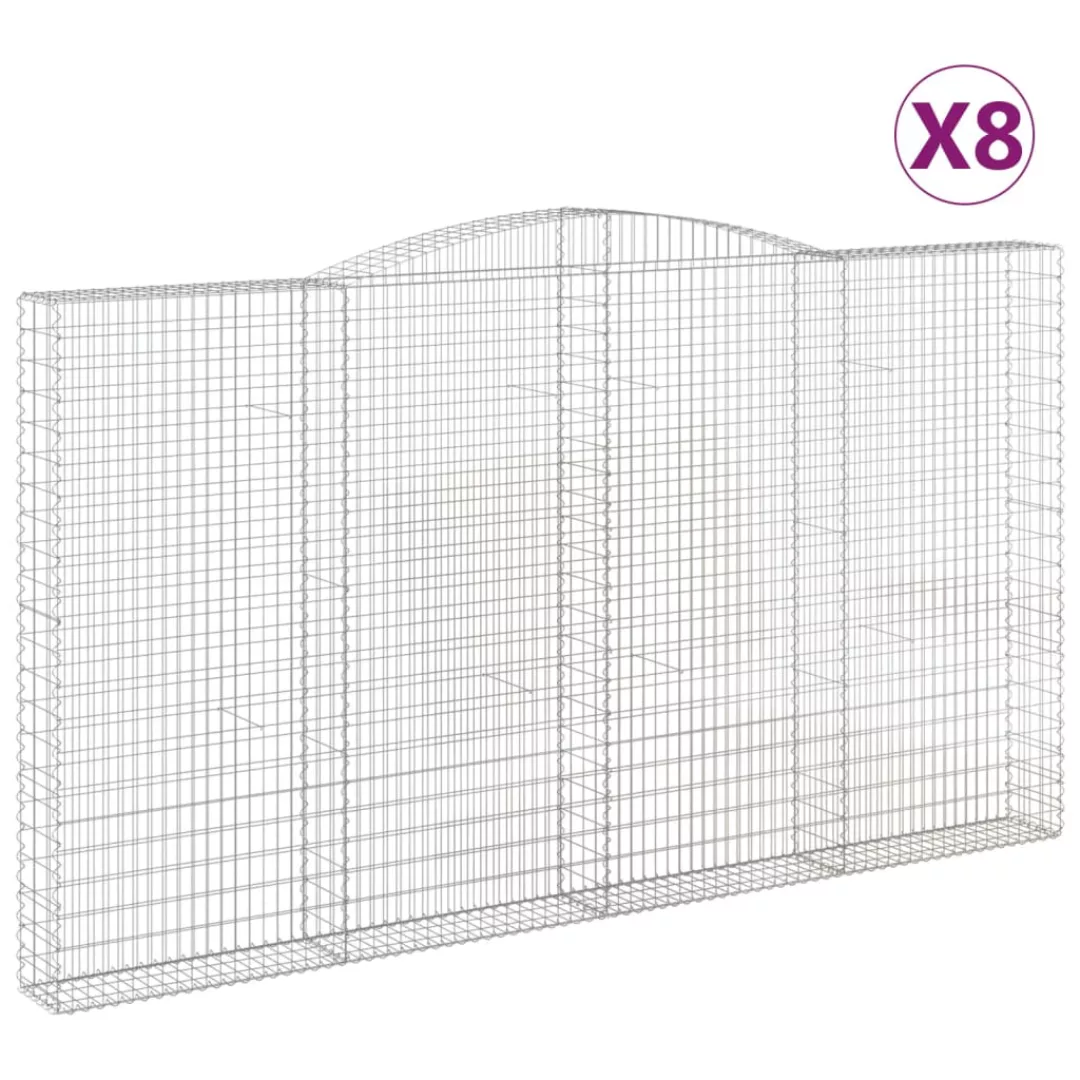 Vidaxl Gabionen Mit Hochbogen 8 Stk. 400x30x220/240cm Verzinktes Eisen günstig online kaufen