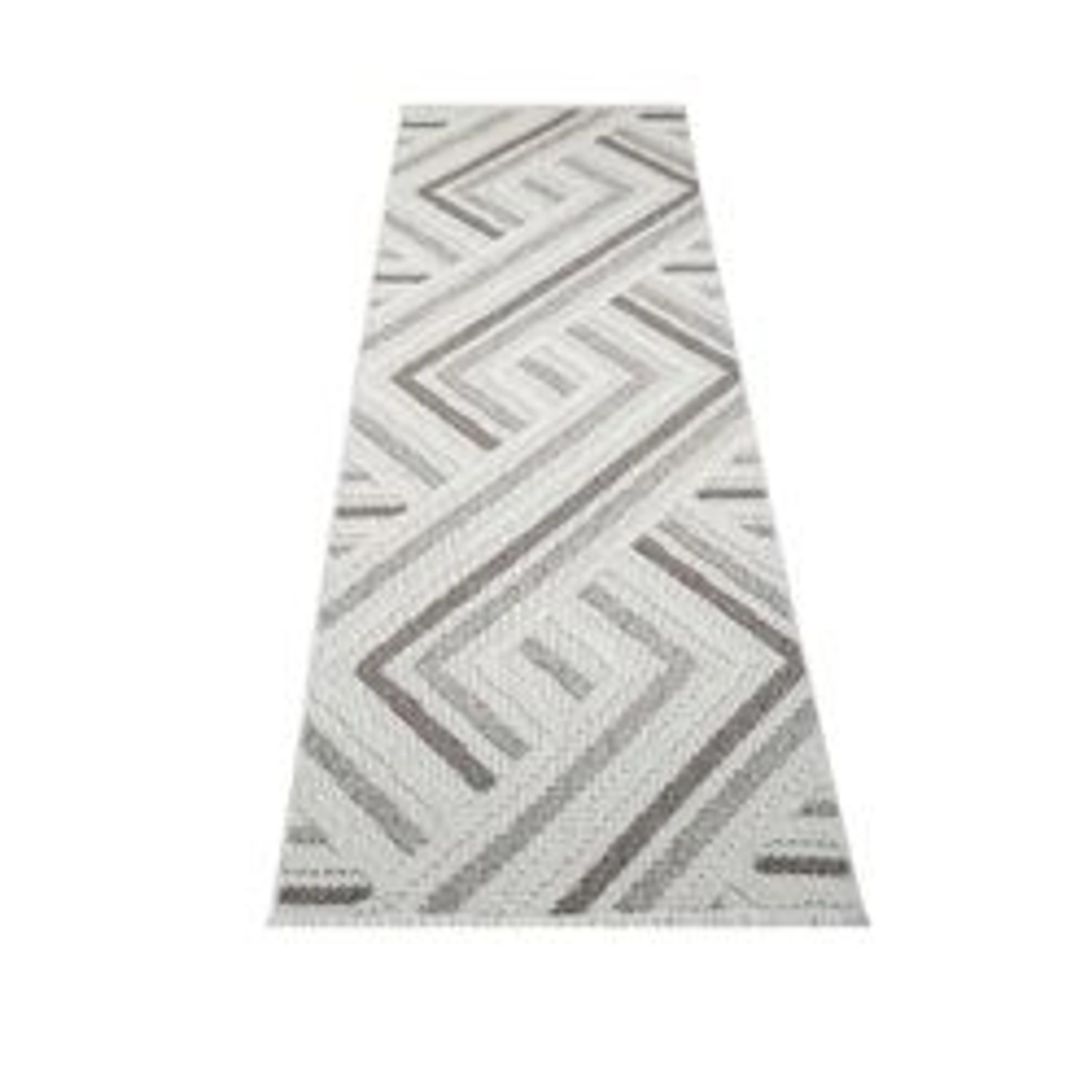 payé Teppich Linda 7590 Kurzflor 80x300 cm Creme Geo-Muster günstig online kaufen