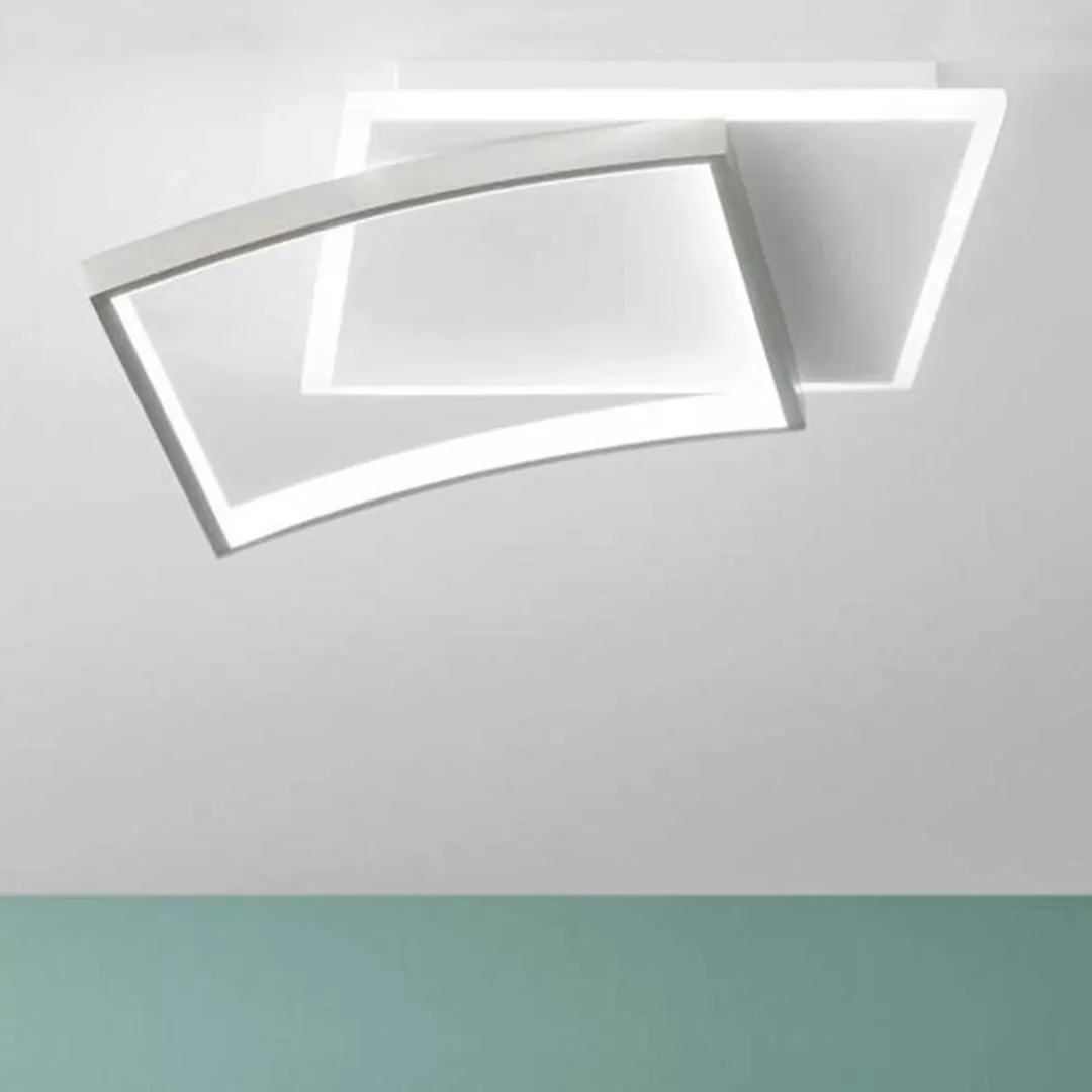 LED Wandleuchte Ayrton in Silber und Weiß 2x 20W 4800lm günstig online kaufen