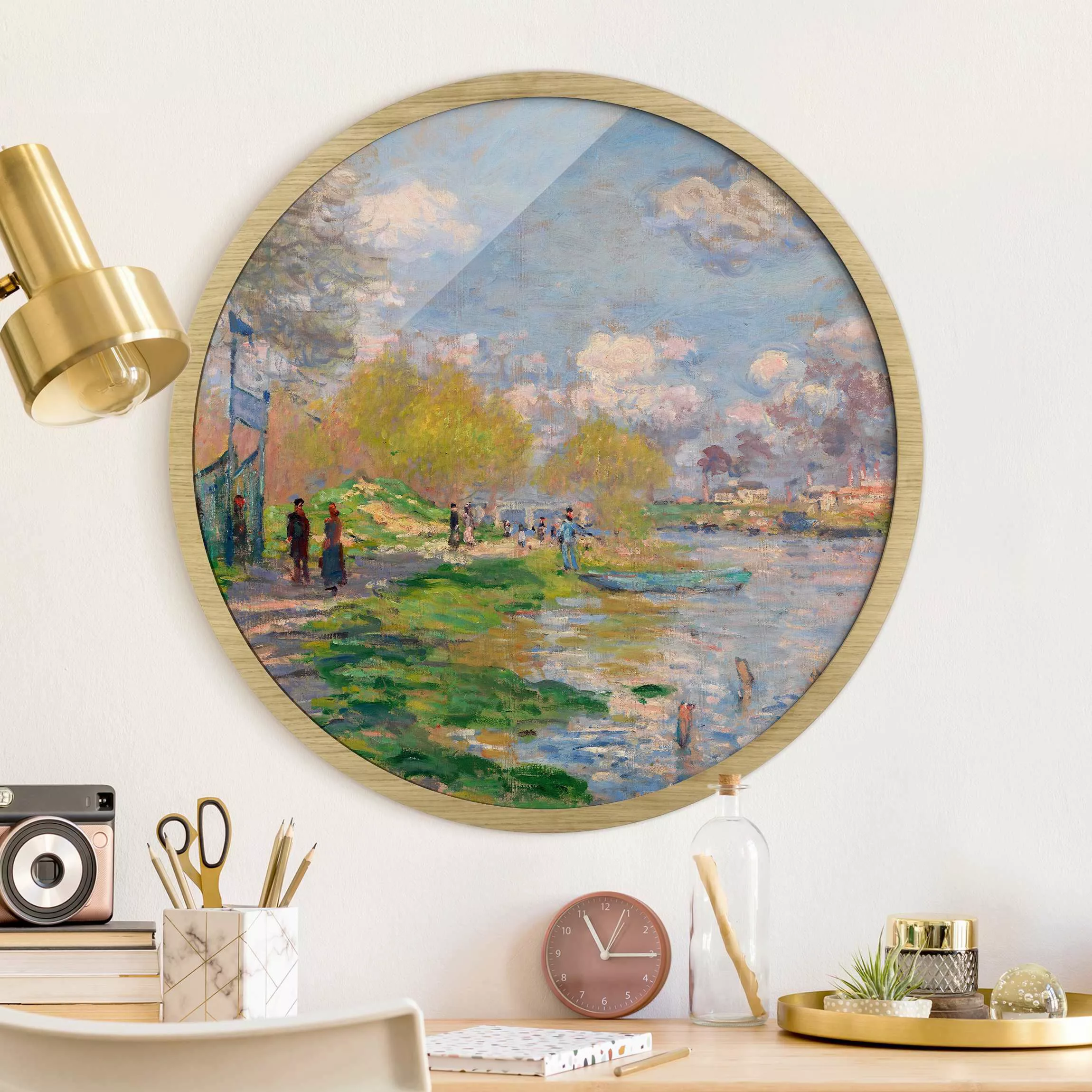 Rundes Gerahmtes Bild Claude Monet - Seine günstig online kaufen