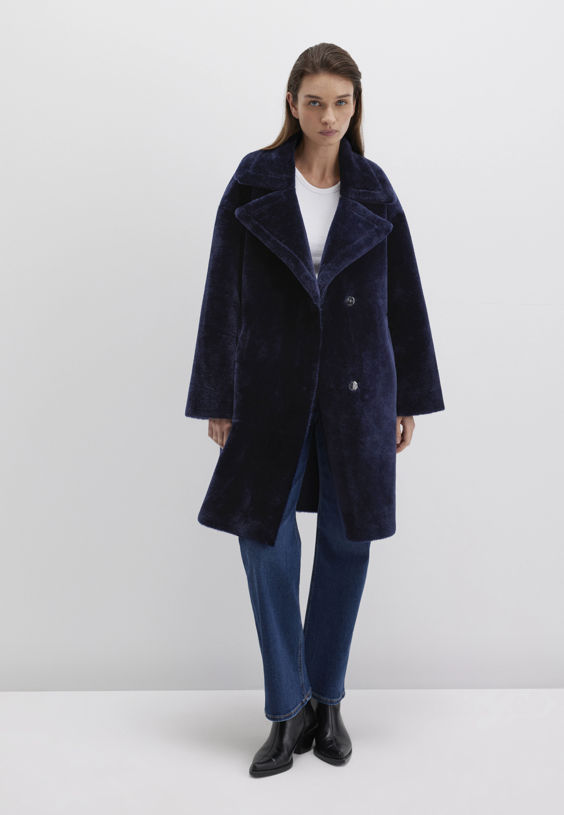 Mavi Parka "WOVEN LONG JACKET", Kunstfell Mantel günstig online kaufen