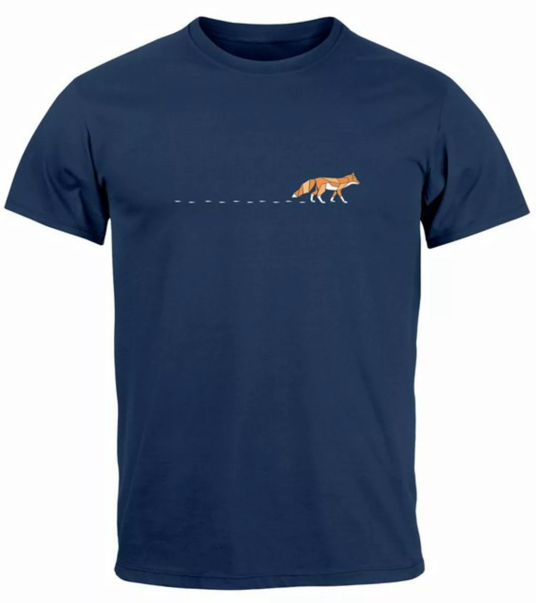 Neverless Print-Shirt Herren T-Shirt Fuchs Fox Wald Tiermotiv Logo Print Ba günstig online kaufen