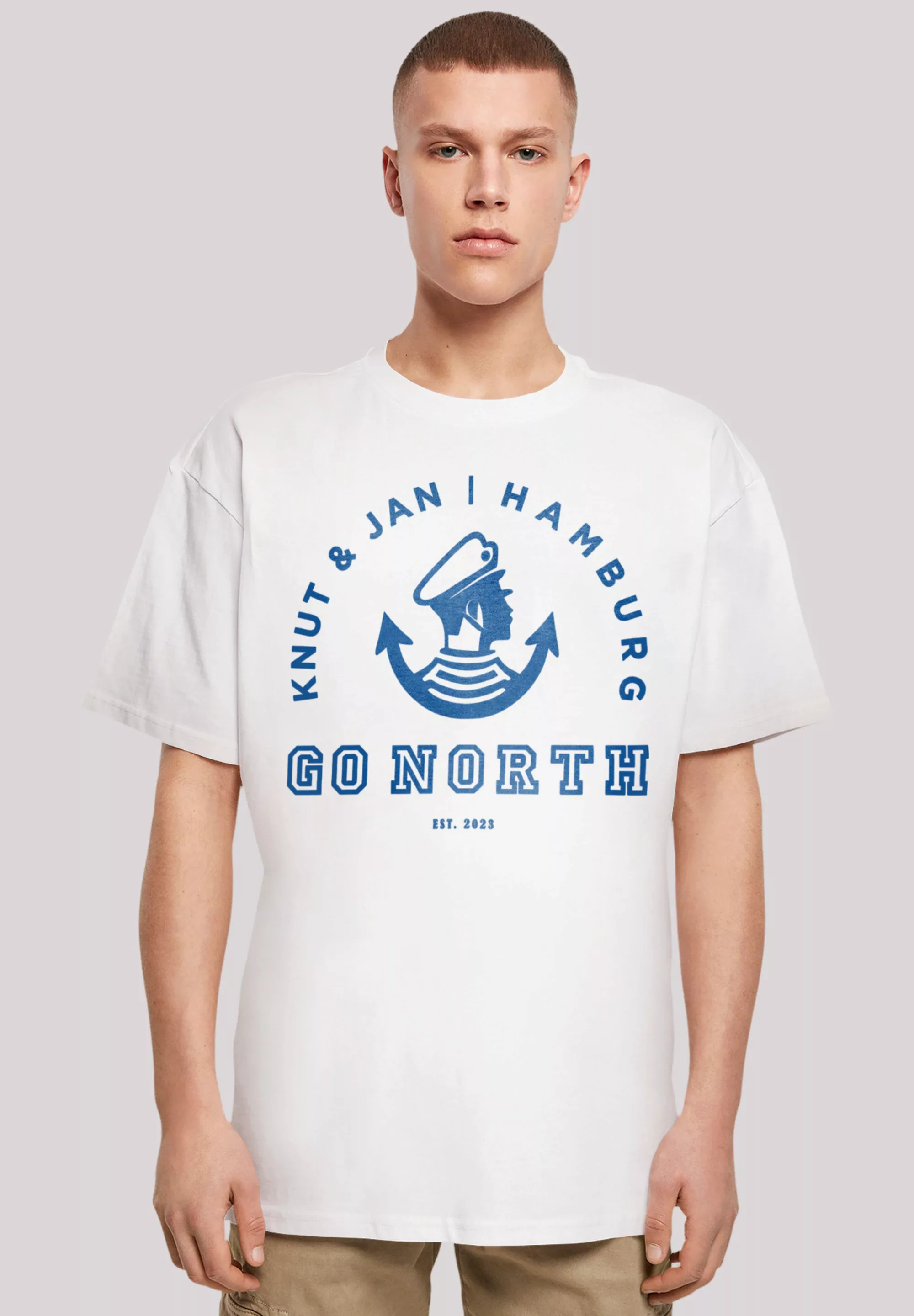 F4NT4STIC T-Shirt "Go North Knut Jan Hamburg Knut Jan Hamburg", Print günstig online kaufen