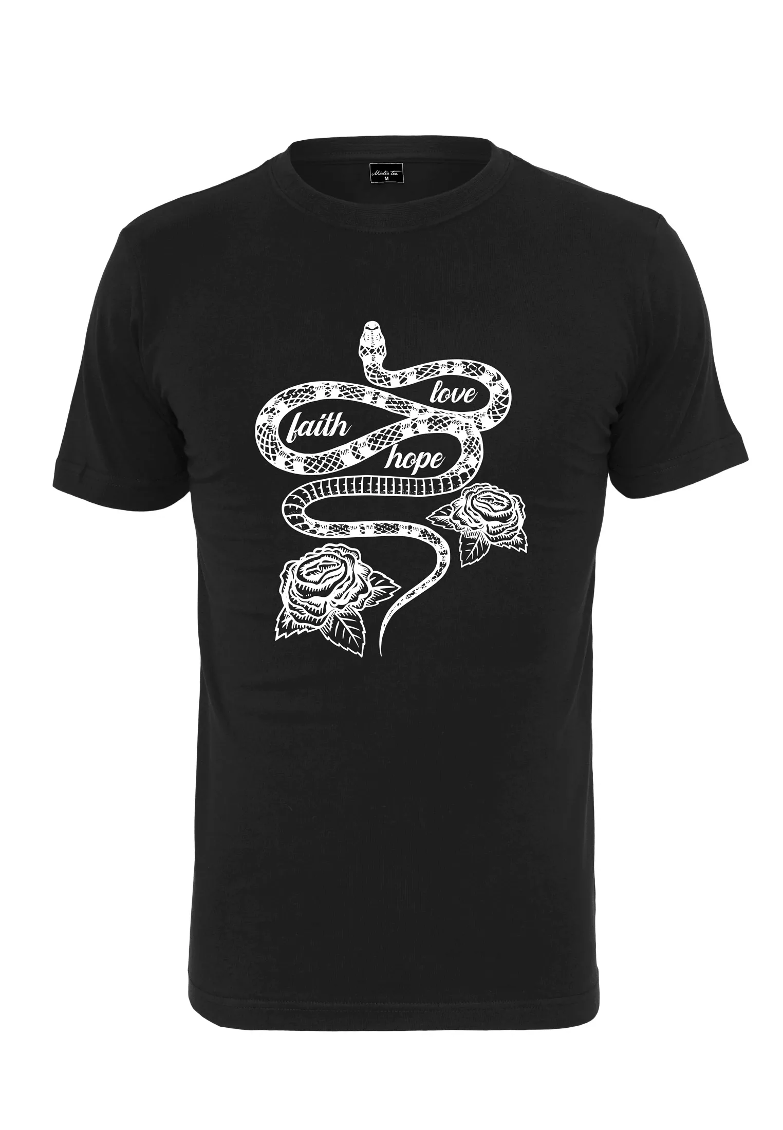 MisterTee T-Shirt "Herren Snake Love Faith Hope Tee" günstig online kaufen