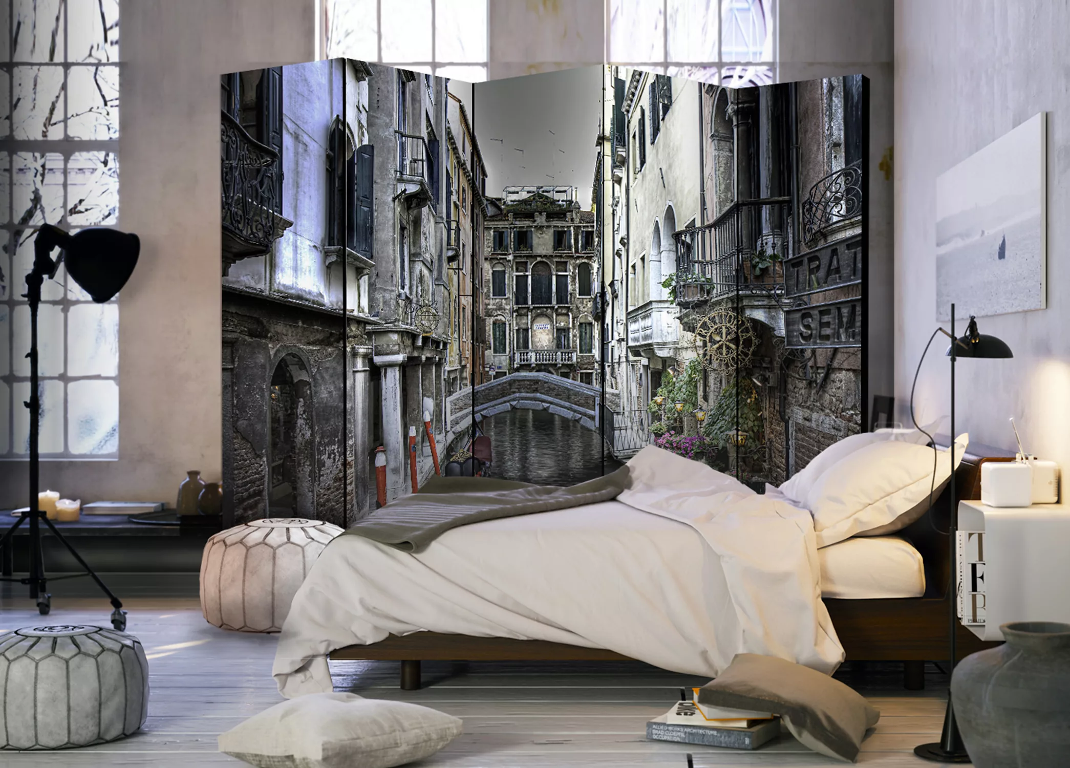 5-teiliges Paravent - Romantic Venice Ii [room Dividers] günstig online kaufen