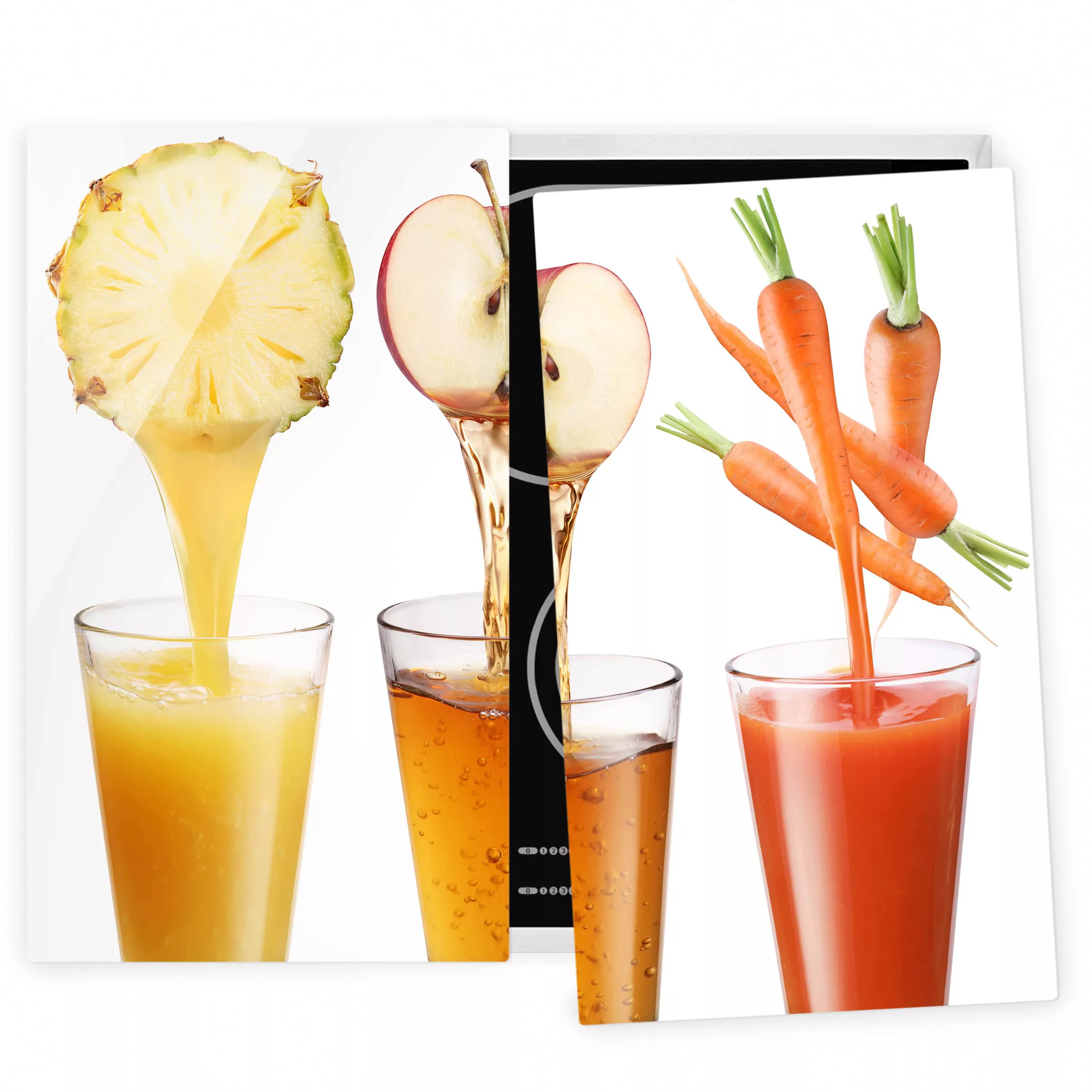 2-teilige Herdabdeckplatte Glas Kulinarisch Frisch gepresst günstig online kaufen
