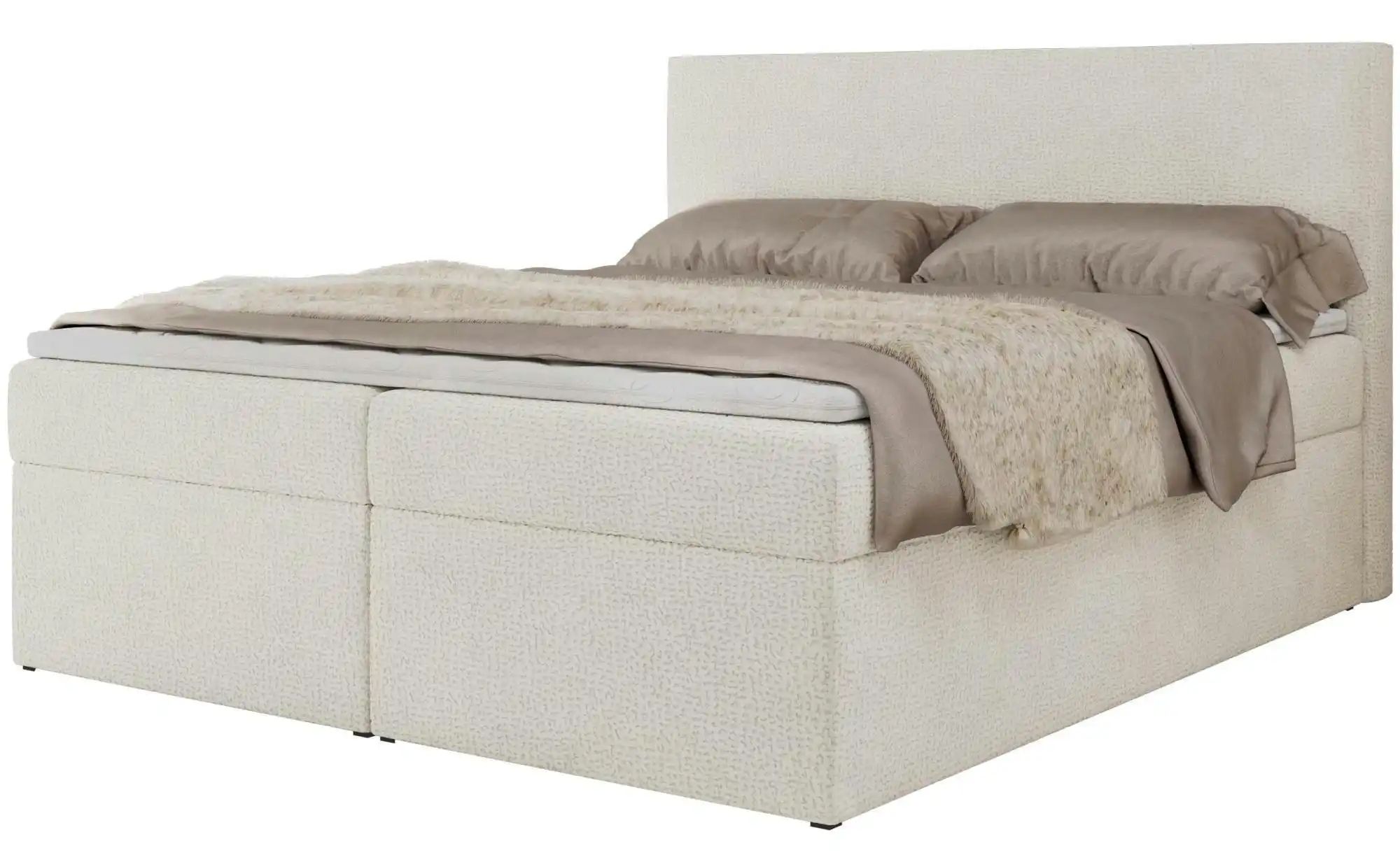 Boxbett mit Bettkasten Jaguar ¦ creme ¦ Maße (cm): H: 119 Betten > Polsterb günstig online kaufen