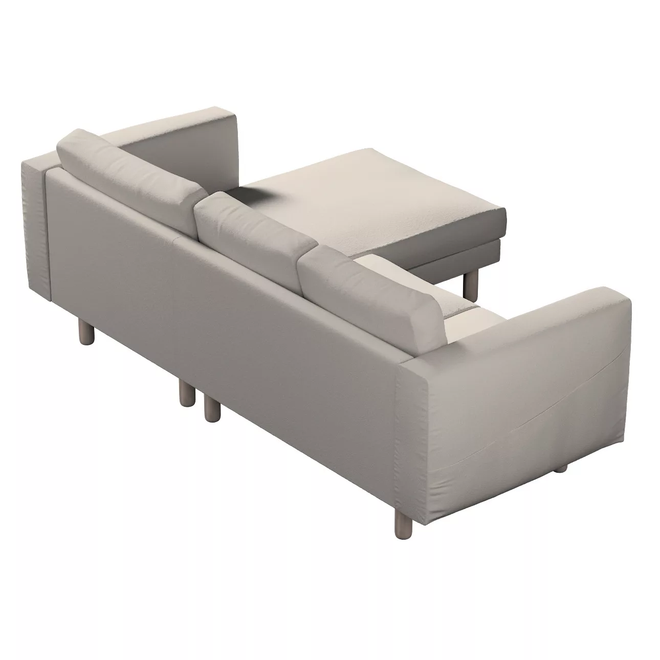 Bezug für Norsborg 3-Sitzer Sofa mit Recamiere, hellbeige, Norsborg Bezug f günstig online kaufen
