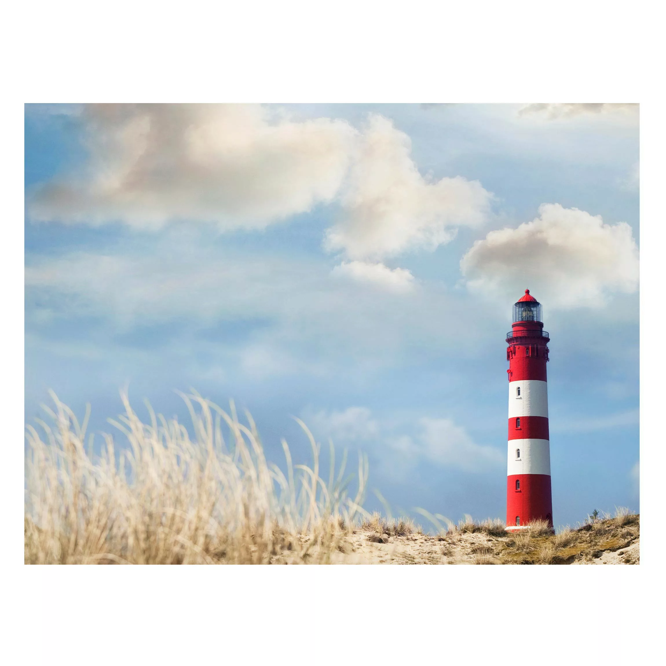 Magnettafel Strand - Querformat 4:3 Leuchtturm in den Dünen günstig online kaufen