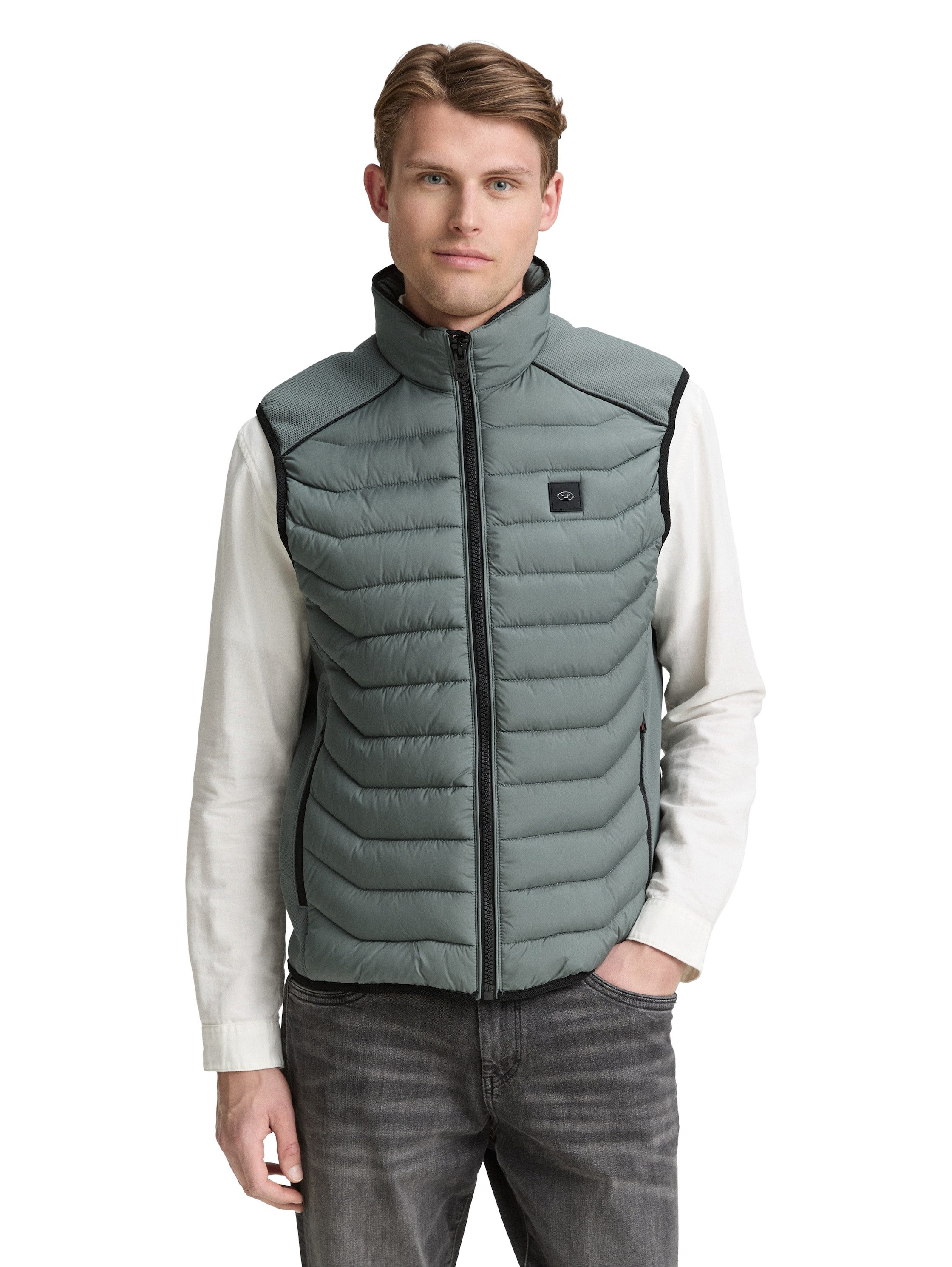 TOM TAILOR Steppweste mit Logo Stickerei günstig online kaufen