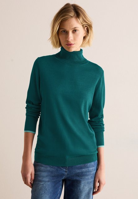 Cecil Rollkragenpullover aus Baumwolle mit Stretchanteil günstig online kaufen