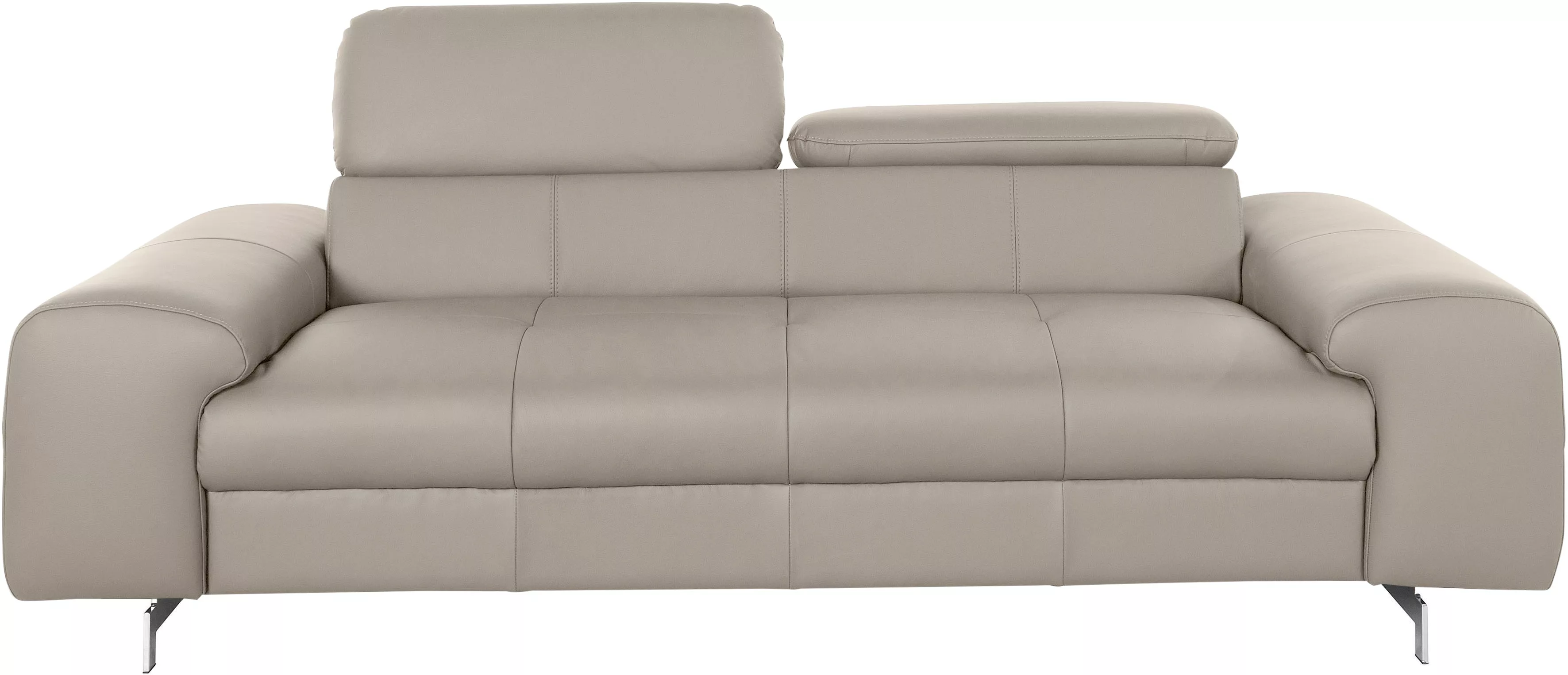 COTTA 3-Sitzer "Chef", Big-Sofa mit Kopfteilverstellung, edle Metallkufen günstig online kaufen