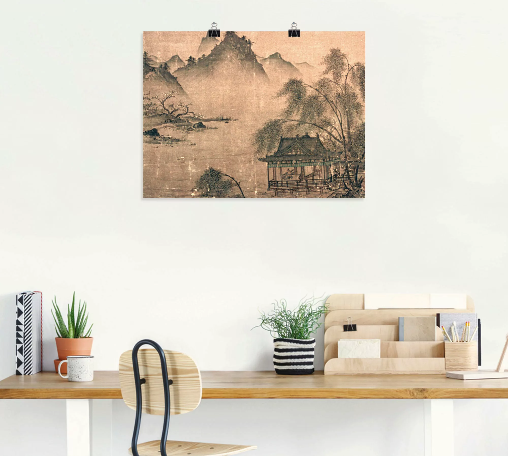 Artland Wandbild "Balustrade an der Wasserseite", Asien, (1 St.), als Leinw günstig online kaufen