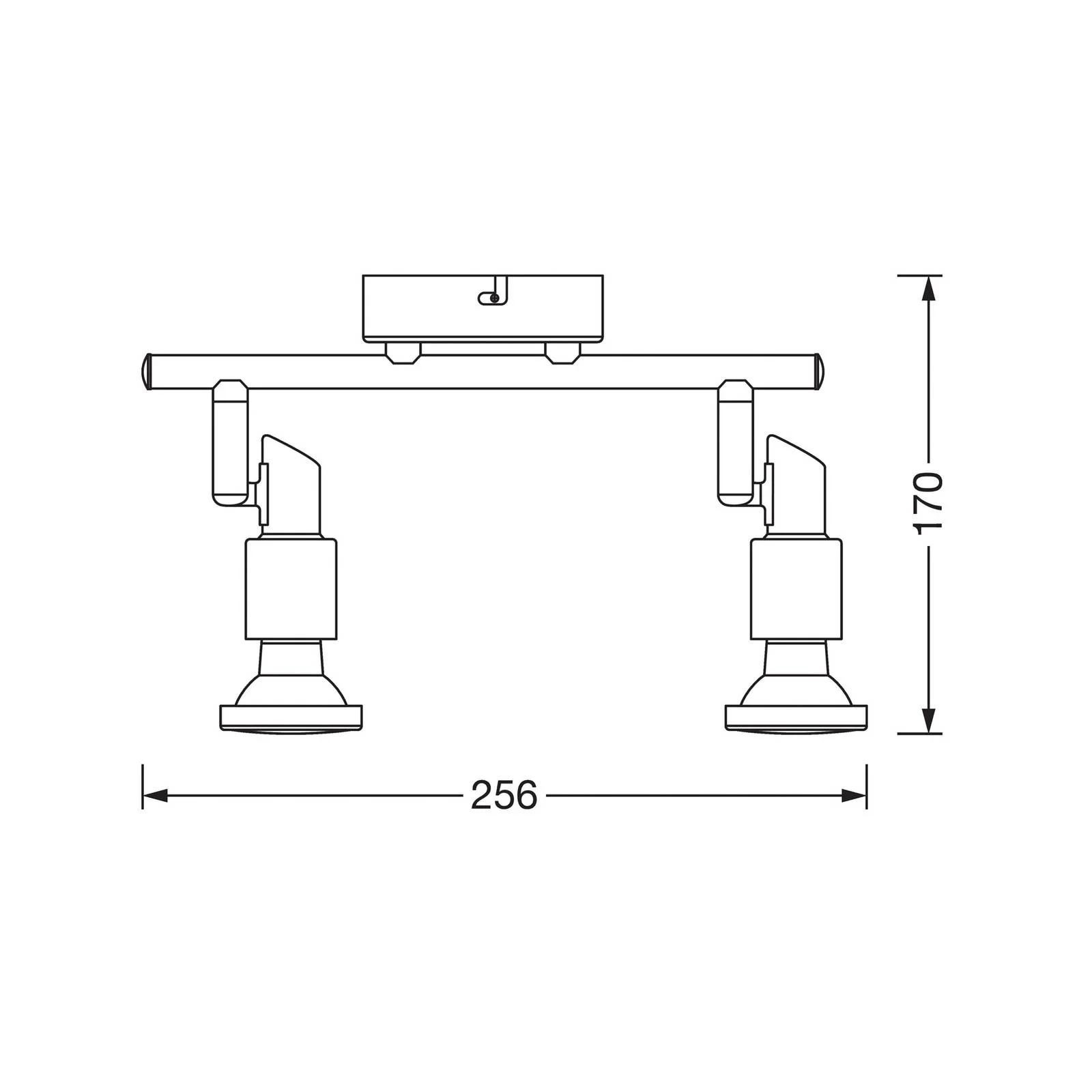 OSRAM Deckenstrahler, silber, Metall 2-flg. GU10-LED 2.700 K günstig online kaufen