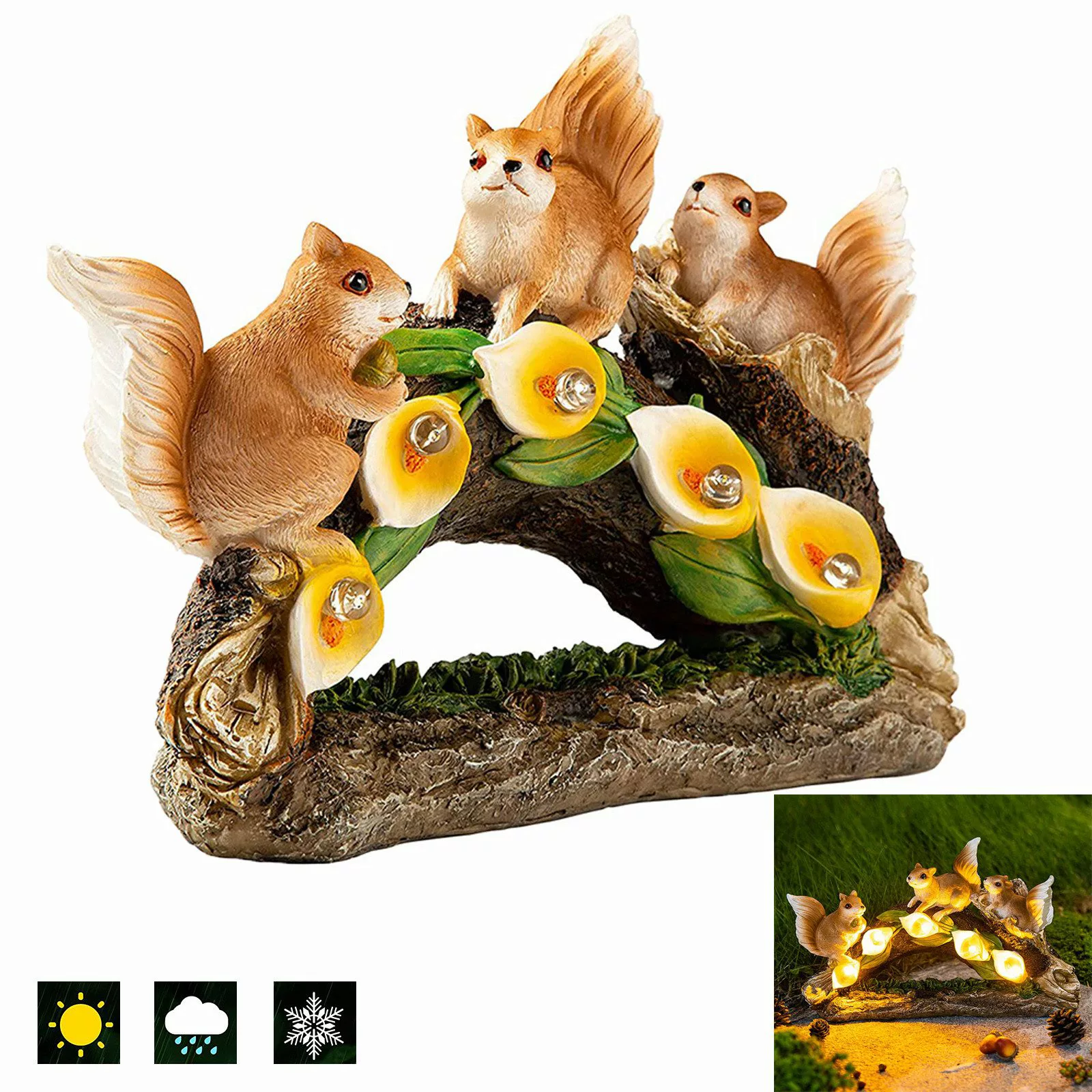 MUPOO Gartenfigur LED Dekofigur Solar Garten günstig online kaufen