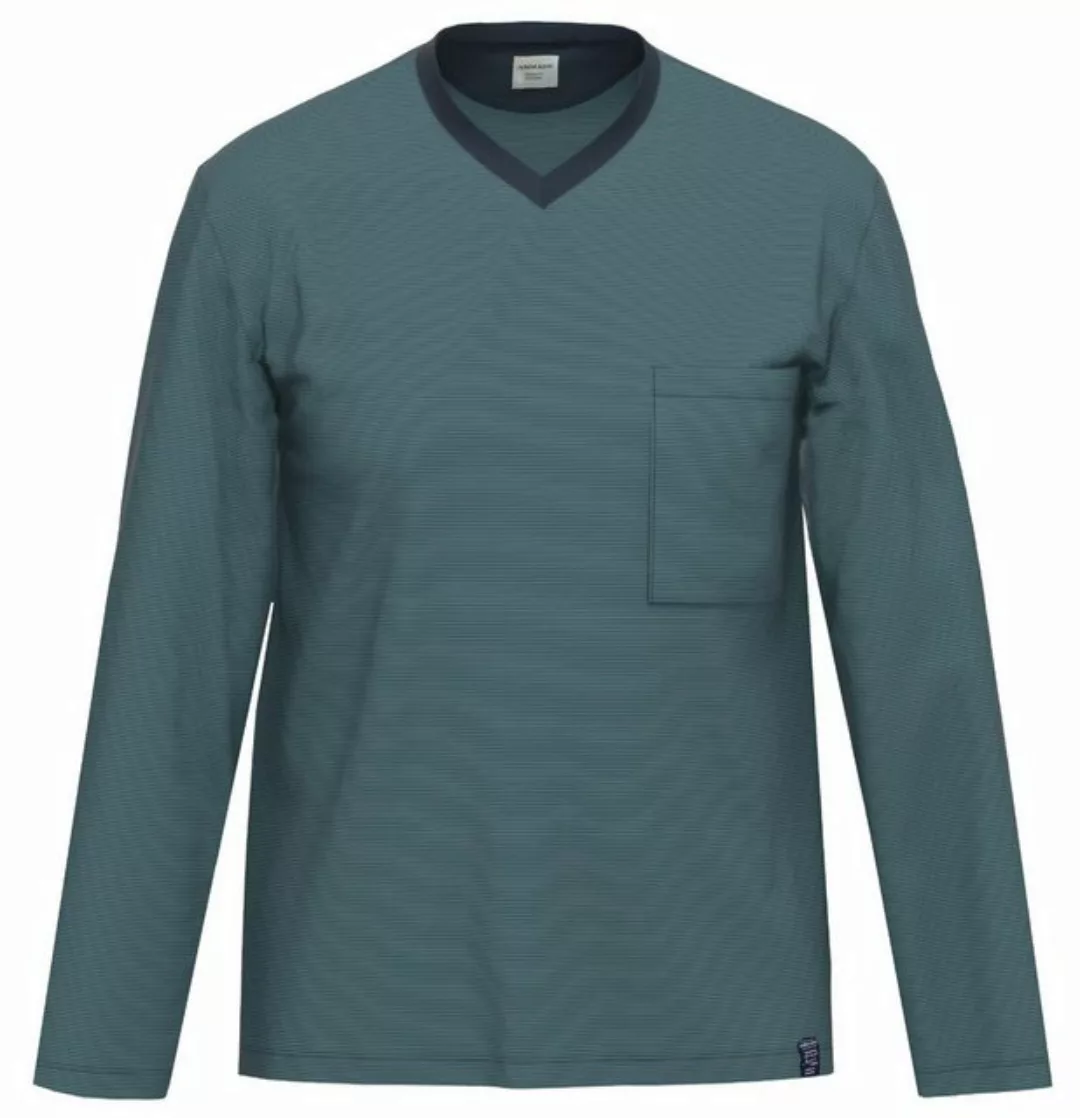 Ammann Pyjamaoberteil Herren Schlafanzug Obertei mit langem Arm (1-tlg) Bau günstig online kaufen