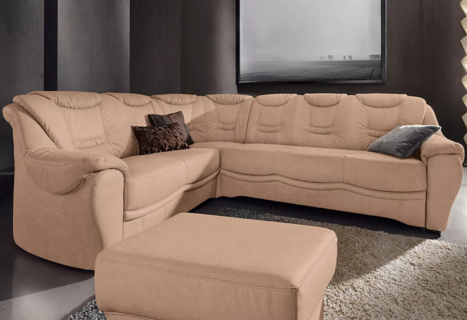 sit&more Ecksofa "Benson L-Form", wahlweise mit Bettfunktion günstig online kaufen