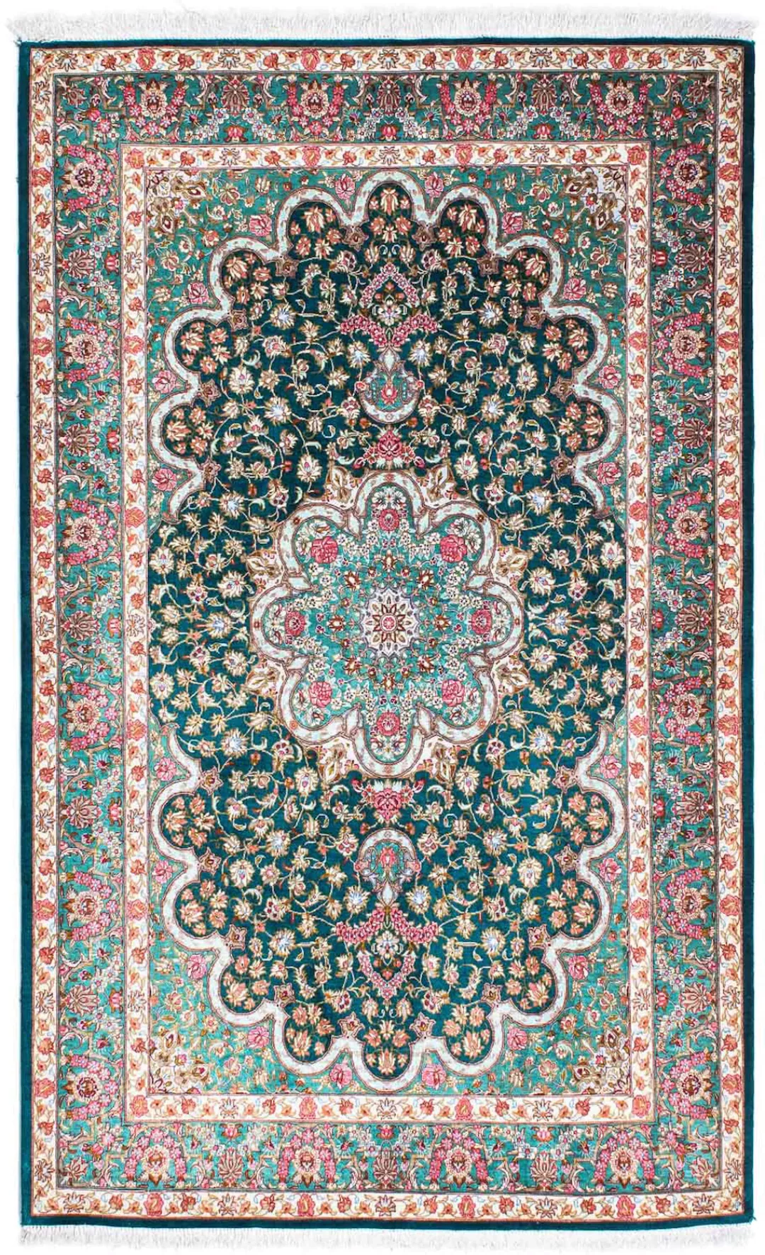 morgenland Orientteppich »Perser - Ghom - 163 x 100 cm - grün«, rechteckig, günstig online kaufen